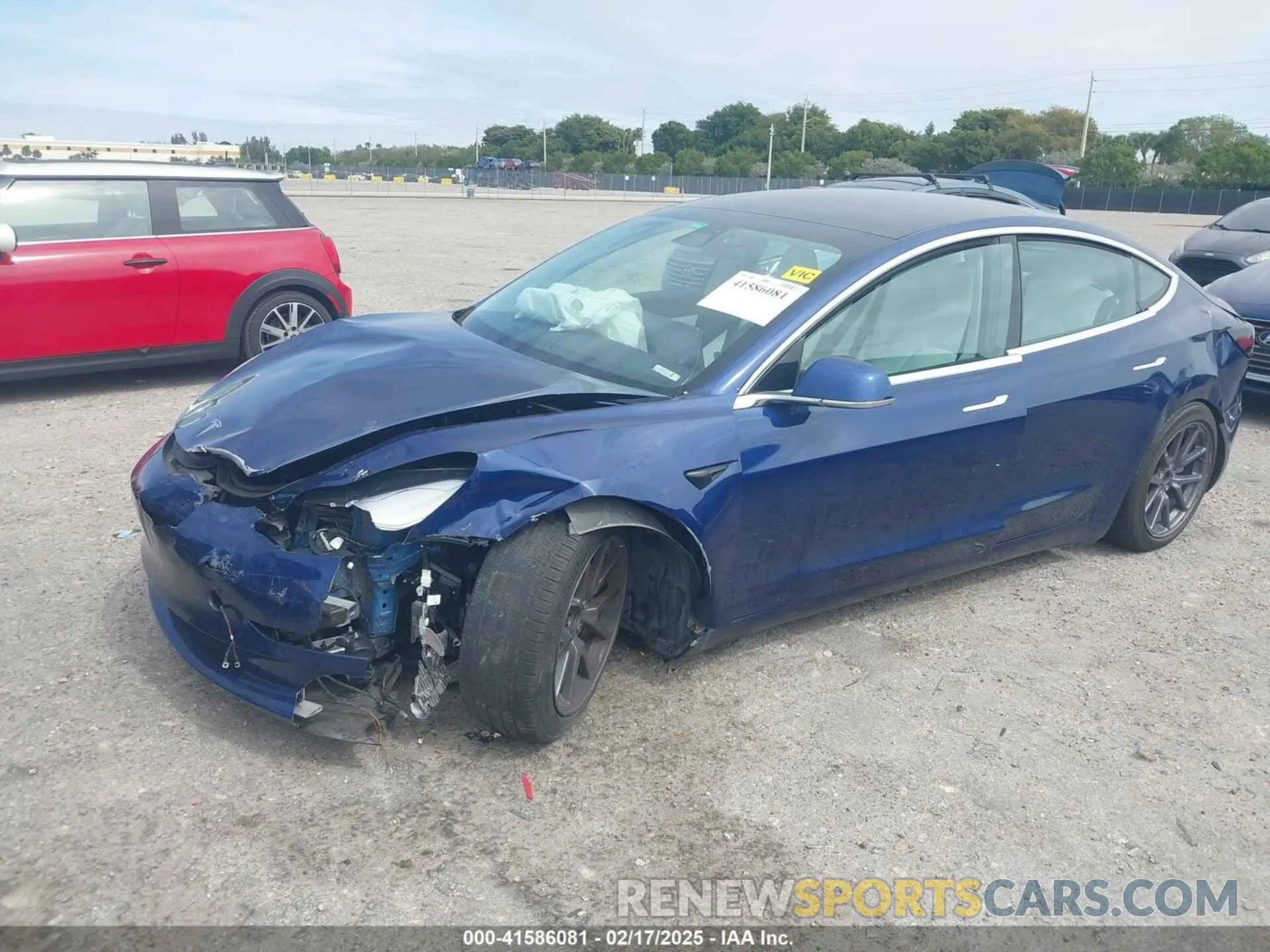 2 Photograph of a damaged car 5YJ3E1EA7LF785838 TESLA MODEL 3 2020