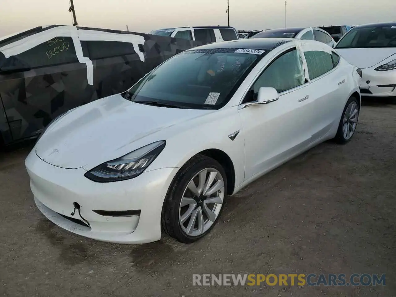 1 Photograph of a damaged car 5YJ3E1EA8LF598690 TESLA MODEL 3 2020