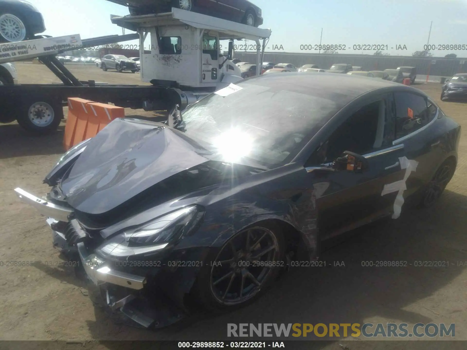 2 Photograph of a damaged car 5YJ3E1EA8LF803506 TESLA MODEL 3 2020