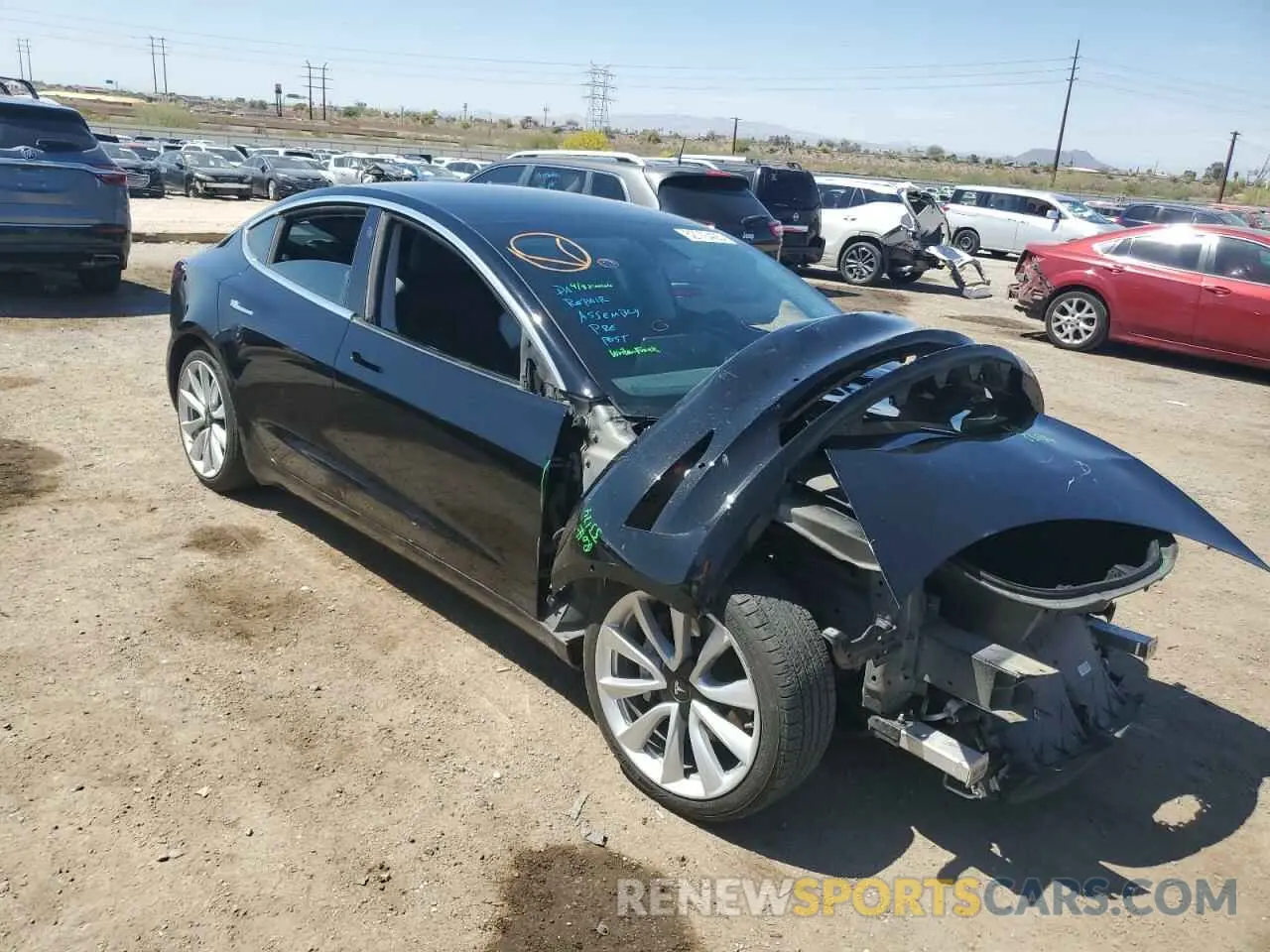 4 Photograph of a damaged car 5YJ3E1EA8LF806017 TESLA MODEL 3 2020