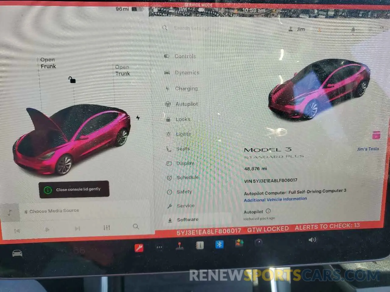 9 Photograph of a damaged car 5YJ3E1EA8LF806017 TESLA MODEL 3 2020