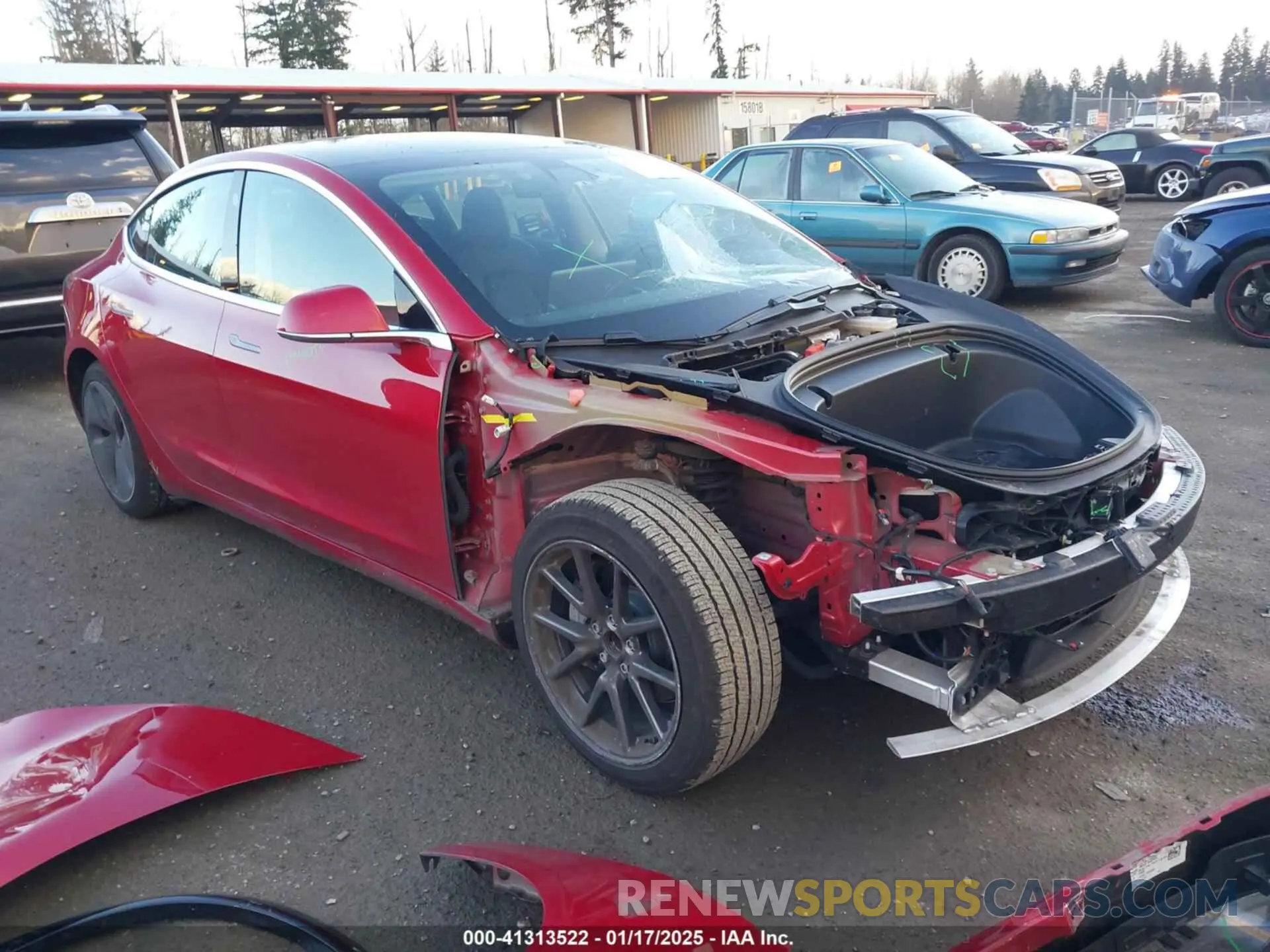 1 Photograph of a damaged car 5YJ3E1EA9LF705682 TESLA MODEL 3 2020