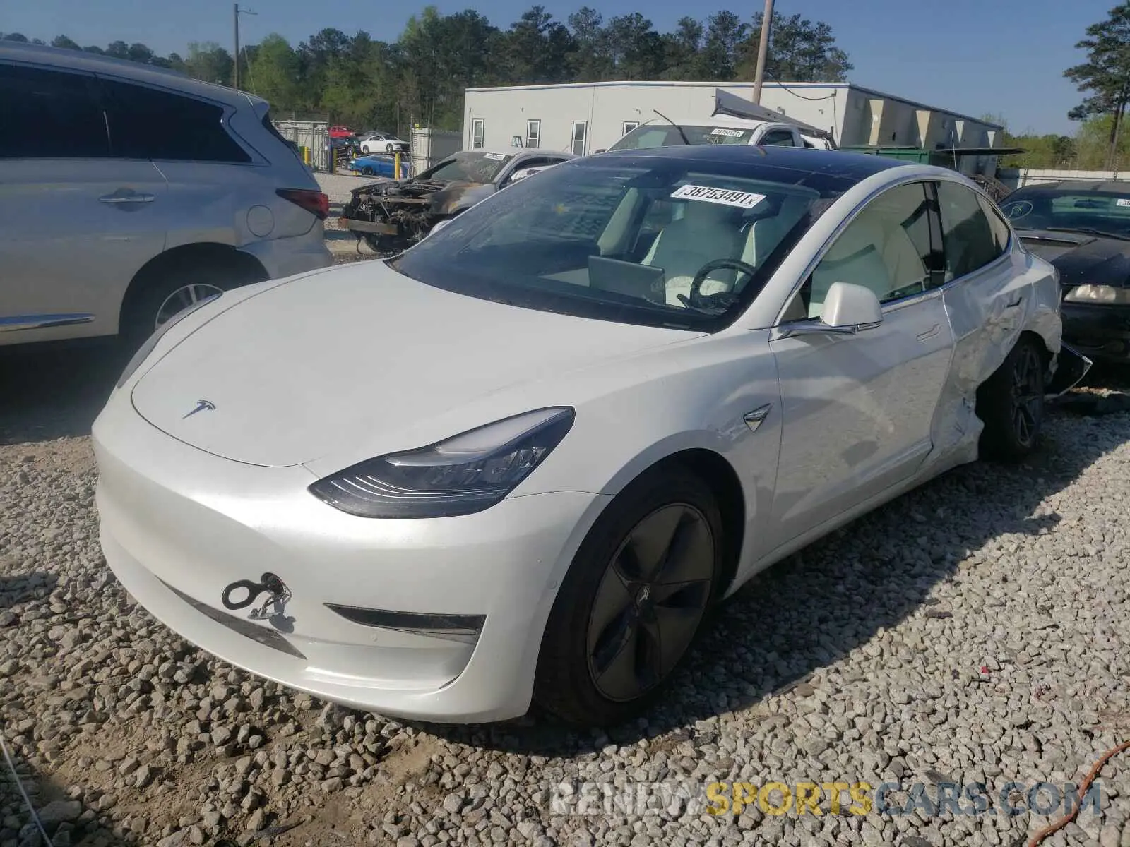 2 Photograph of a damaged car 5YJ3E1EA9LF785937 TESLA MODEL 3 2020