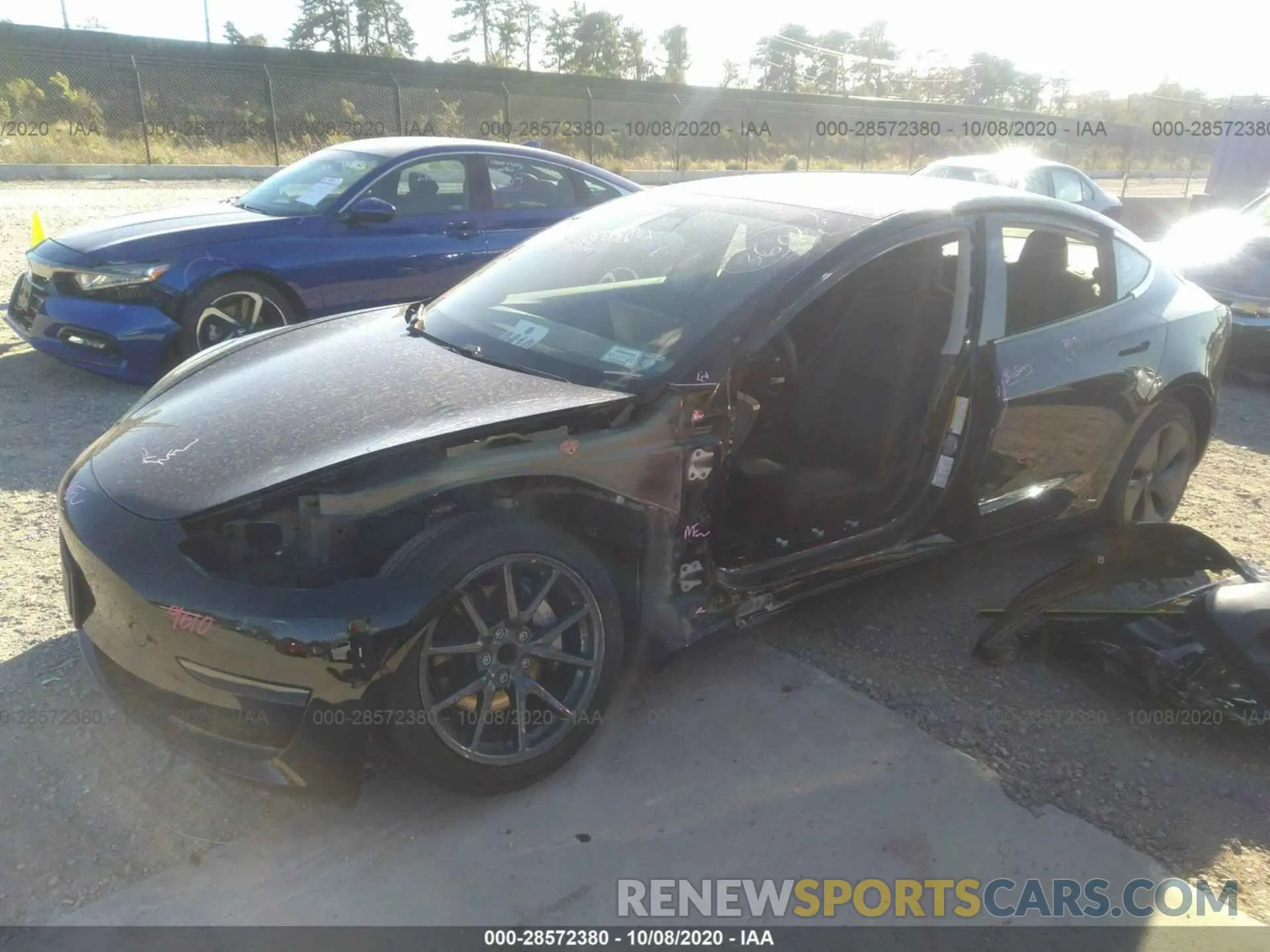 2 Photograph of a damaged car 5YJ3E1EAXLF426838 TESLA MODEL 3 2020