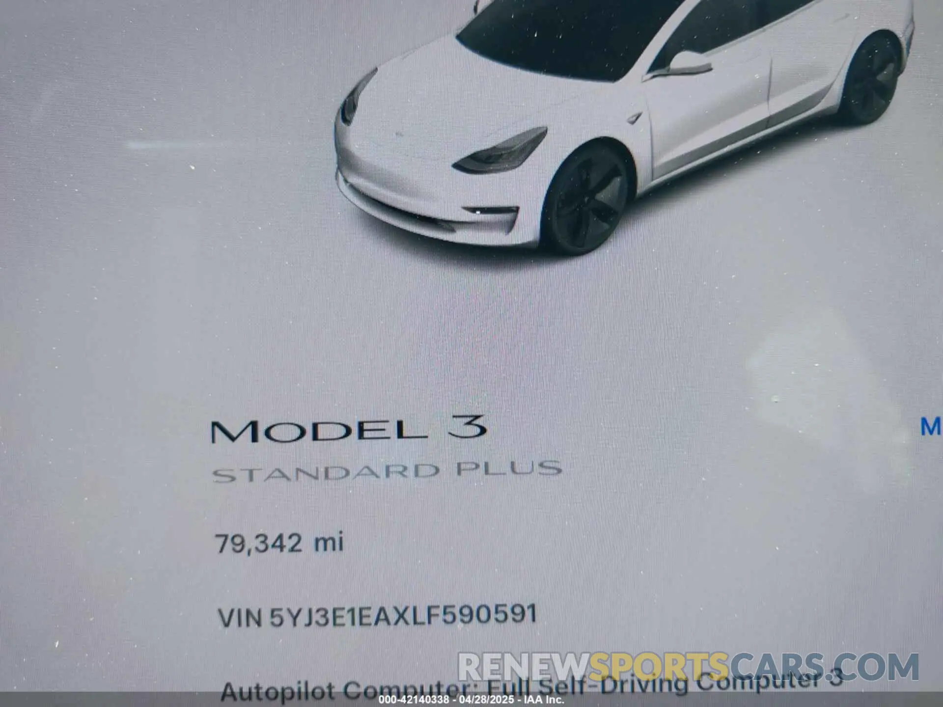 7 Photograph of a damaged car 5YJ3E1EAXLF590591 TESLA MODEL 3 2020