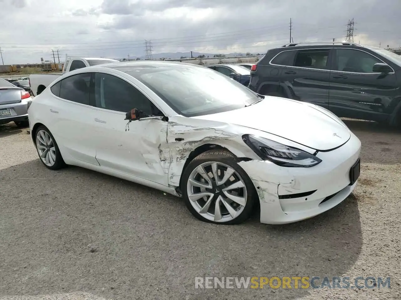 4 Фотография поврежденного автомобиля 5YJ3E1EAXLF634427 TESLA MODEL 3 2020