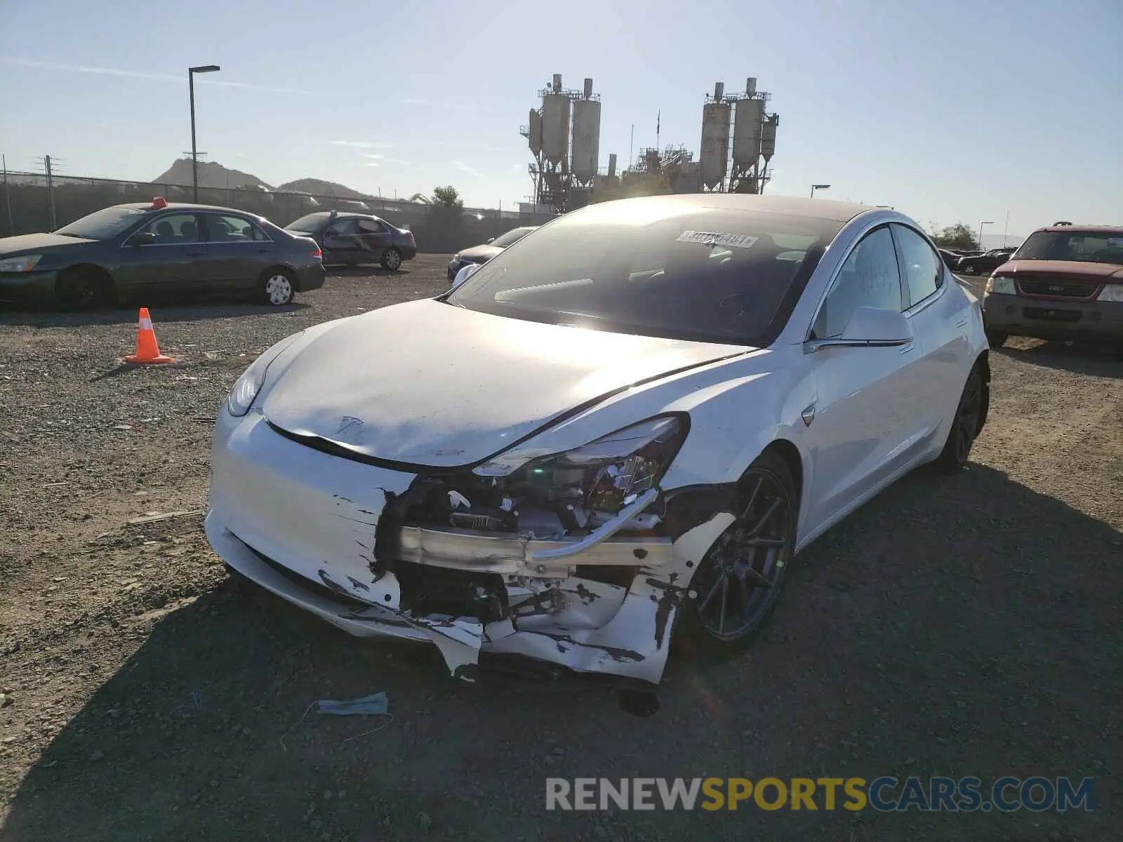 2 Photograph of a damaged car 5YJ3E1EAXLF644990 TESLA MODEL 3 2020