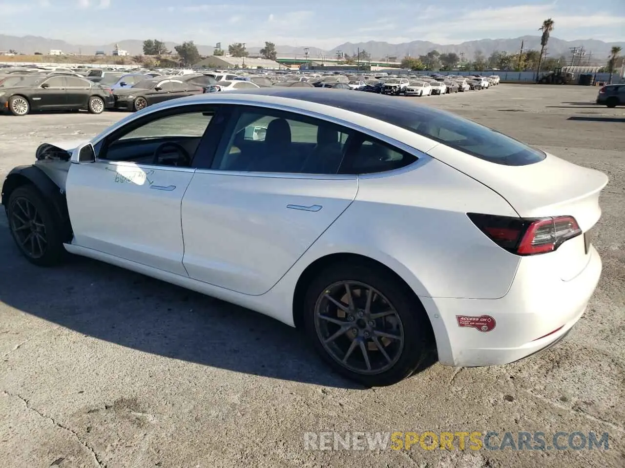 2 Photograph of a damaged car 5YJ3E1EAXLF706145 TESLA MODEL 3 2020