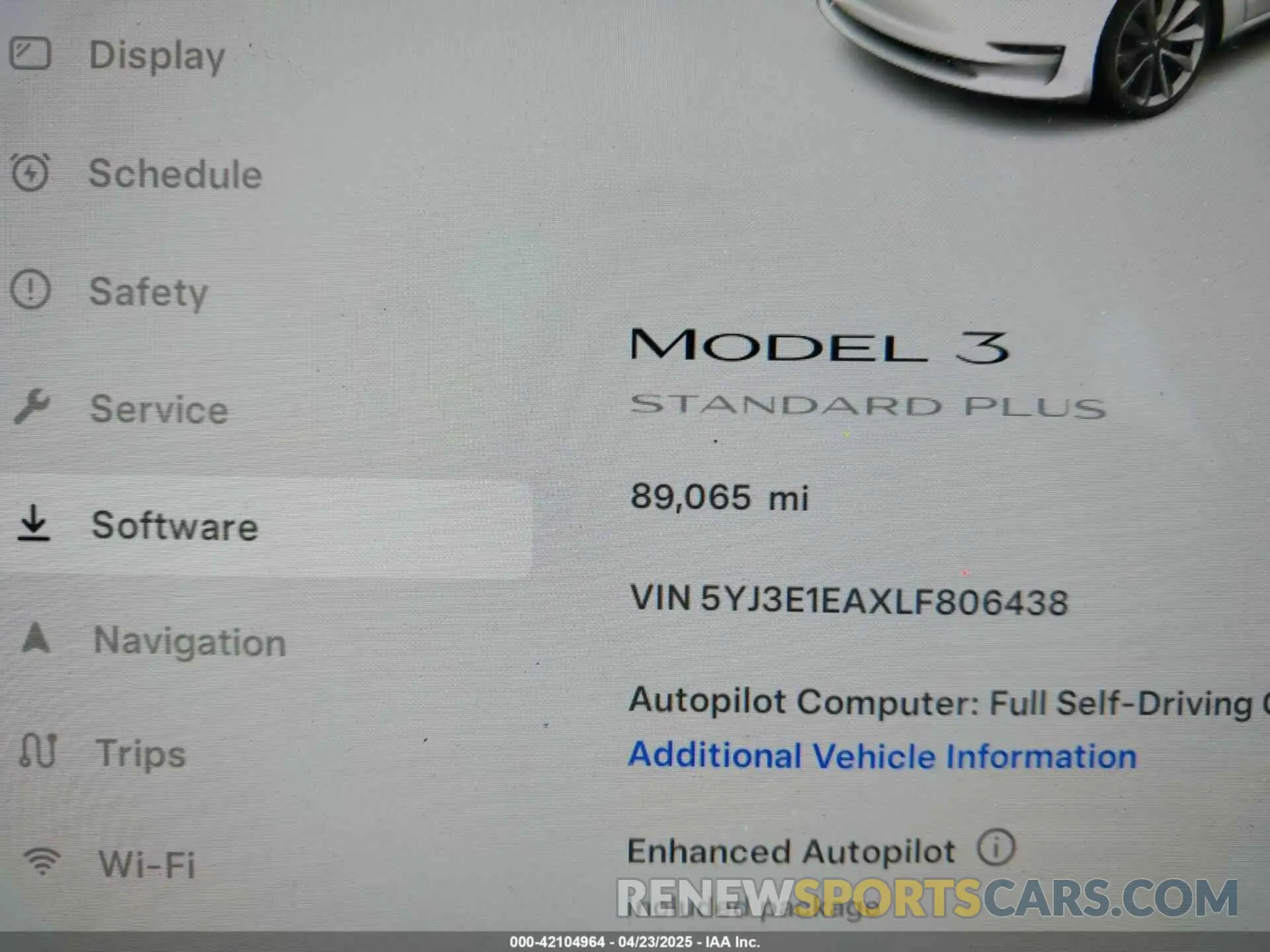 14 Фотография поврежденного автомобиля 5YJ3E1EAXLF806438 TESLA MODEL 3 2020