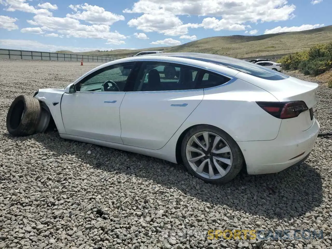 2 Photograph of a damaged car 5YJ3E1EB0LF512250 TESLA MODEL 3 2020