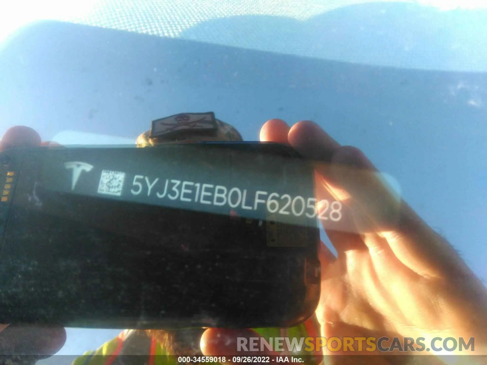 9 Photograph of a damaged car 5YJ3E1EB0LF620528 TESLA MODEL 3 2020