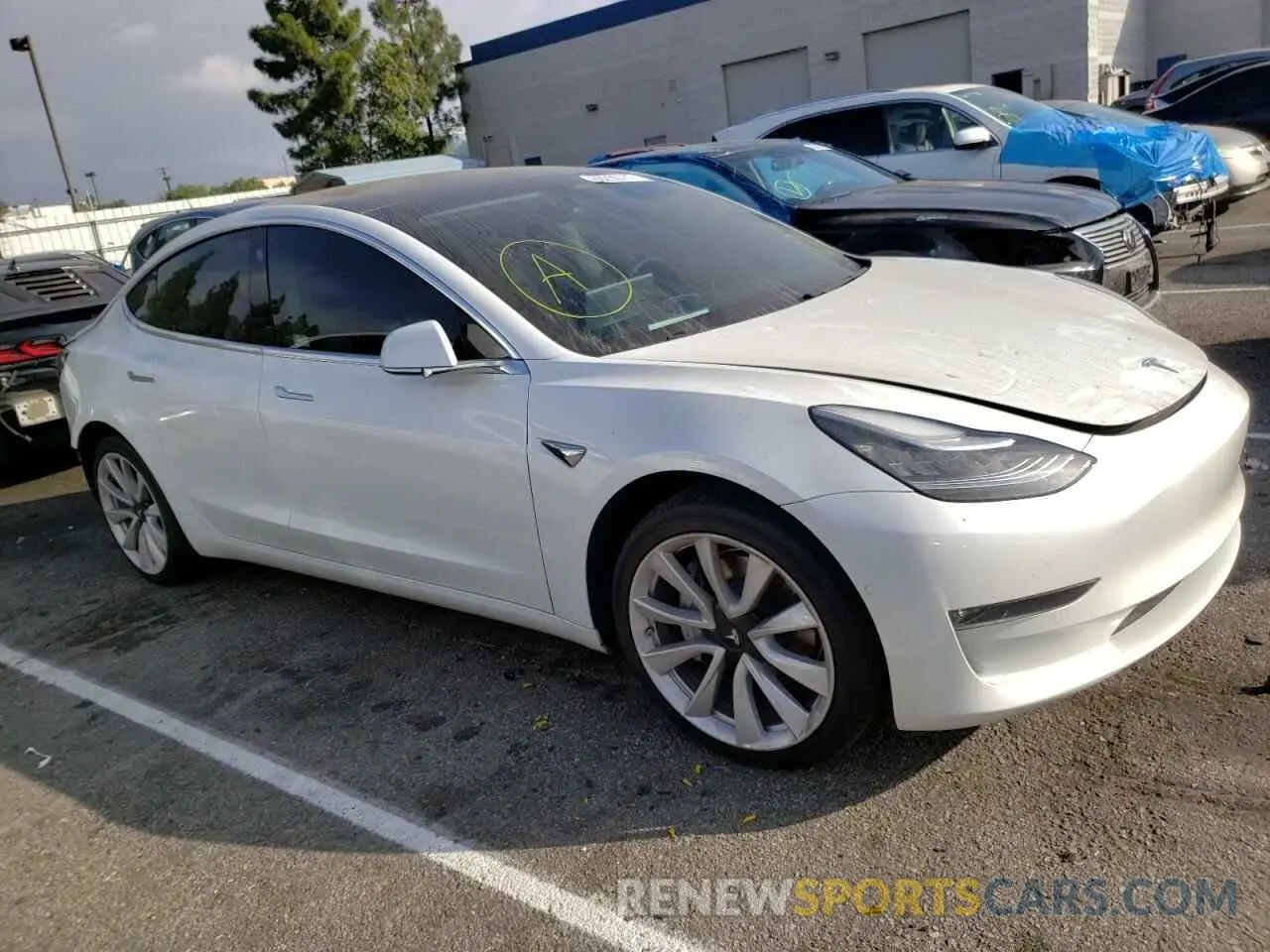 4 Photograph of a damaged car 5YJ3E1EB0LF628421 TESLA MODEL 3 2020