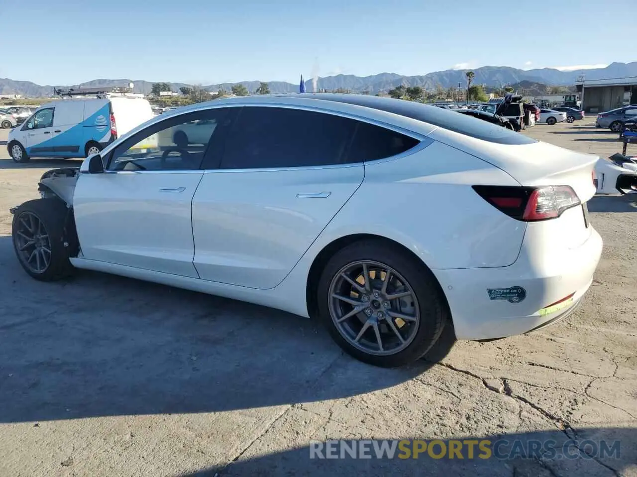 2 Photograph of a damaged car 5YJ3E1EB0LF665887 TESLA MODEL 3 2020