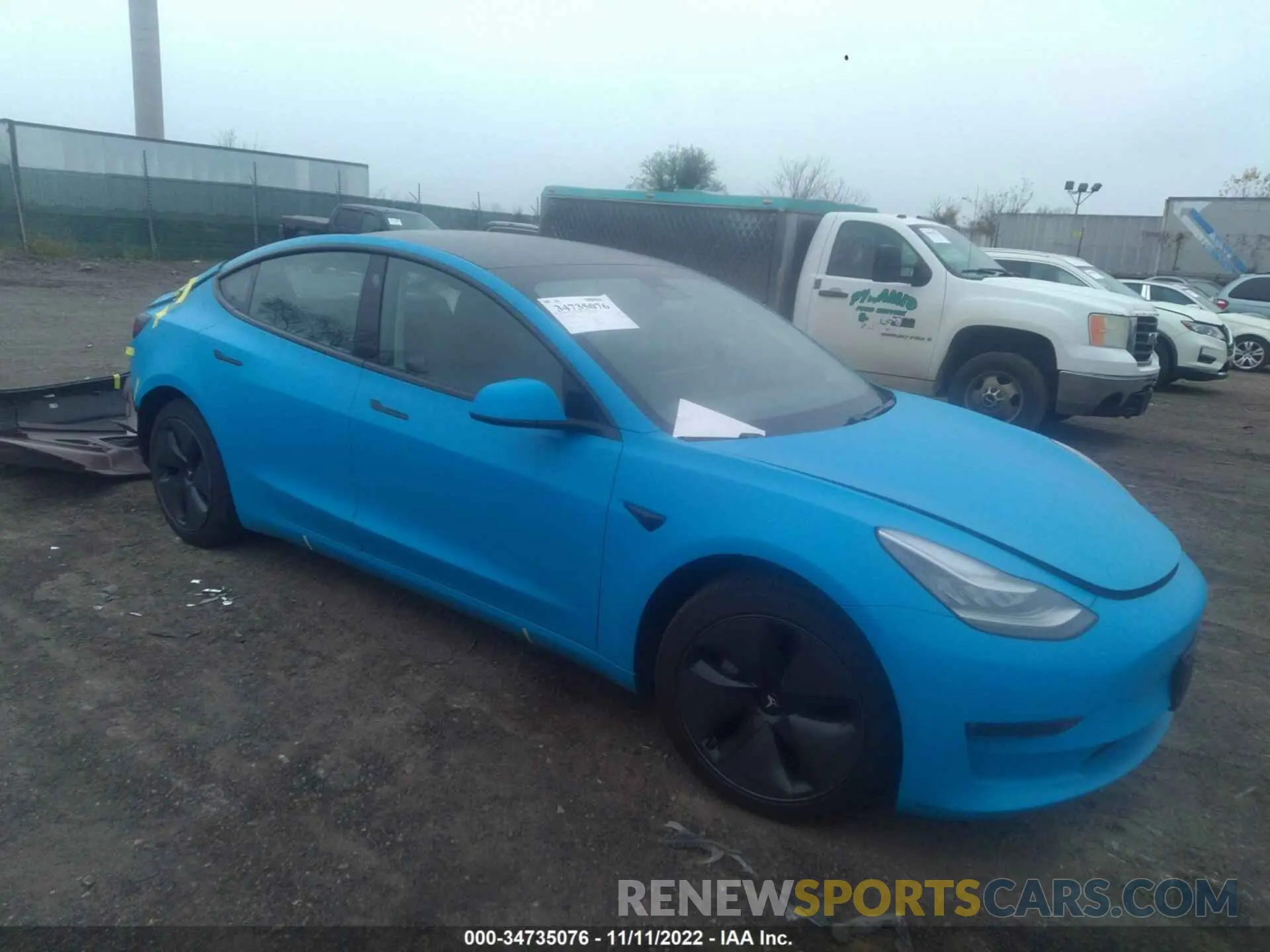 1 Photograph of a damaged car 5YJ3E1EB0LF735243 TESLA MODEL 3 2020