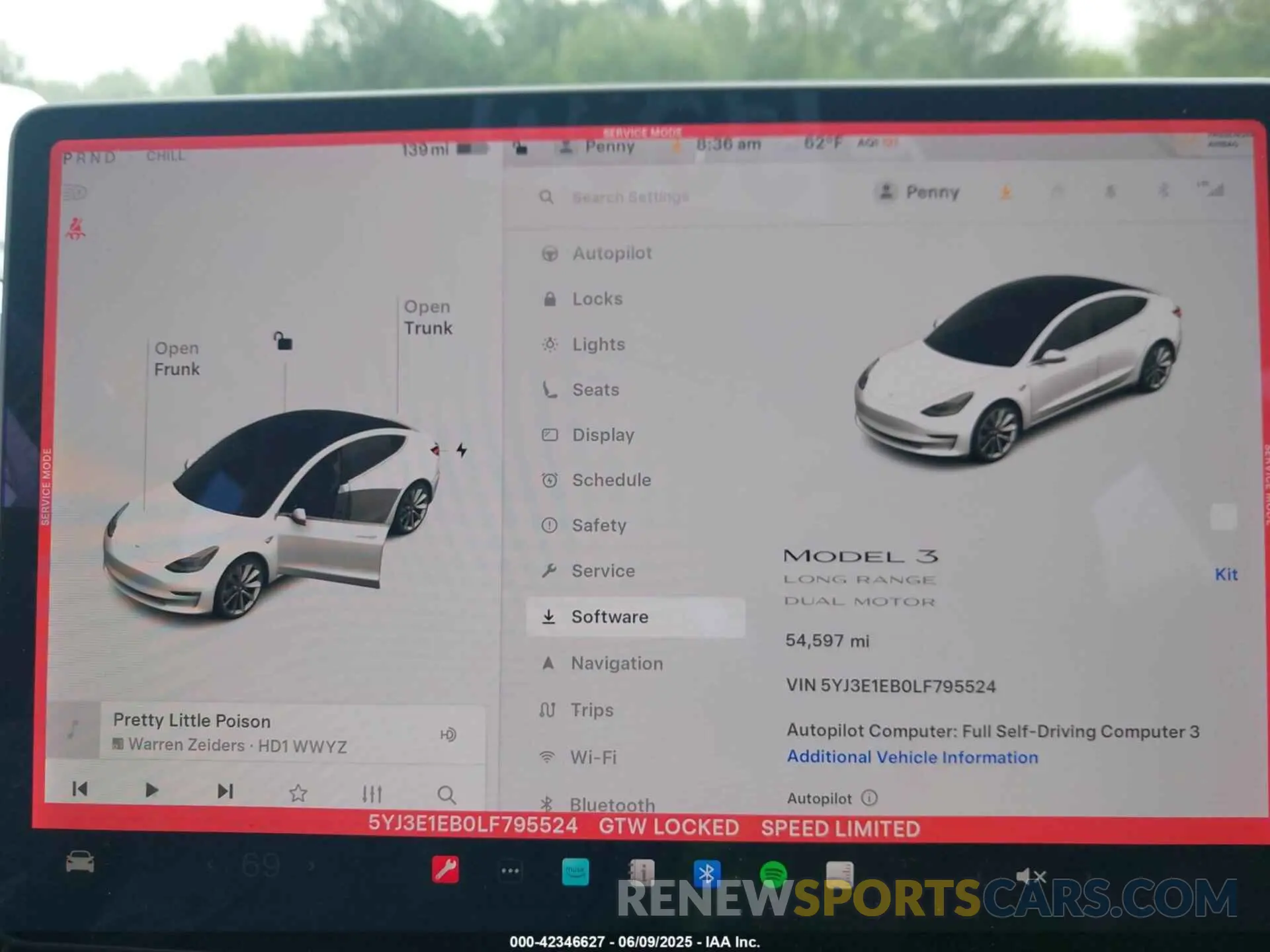7 Photograph of a damaged car 5YJ3E1EB0LF795524 TESLA MODEL 3 2020