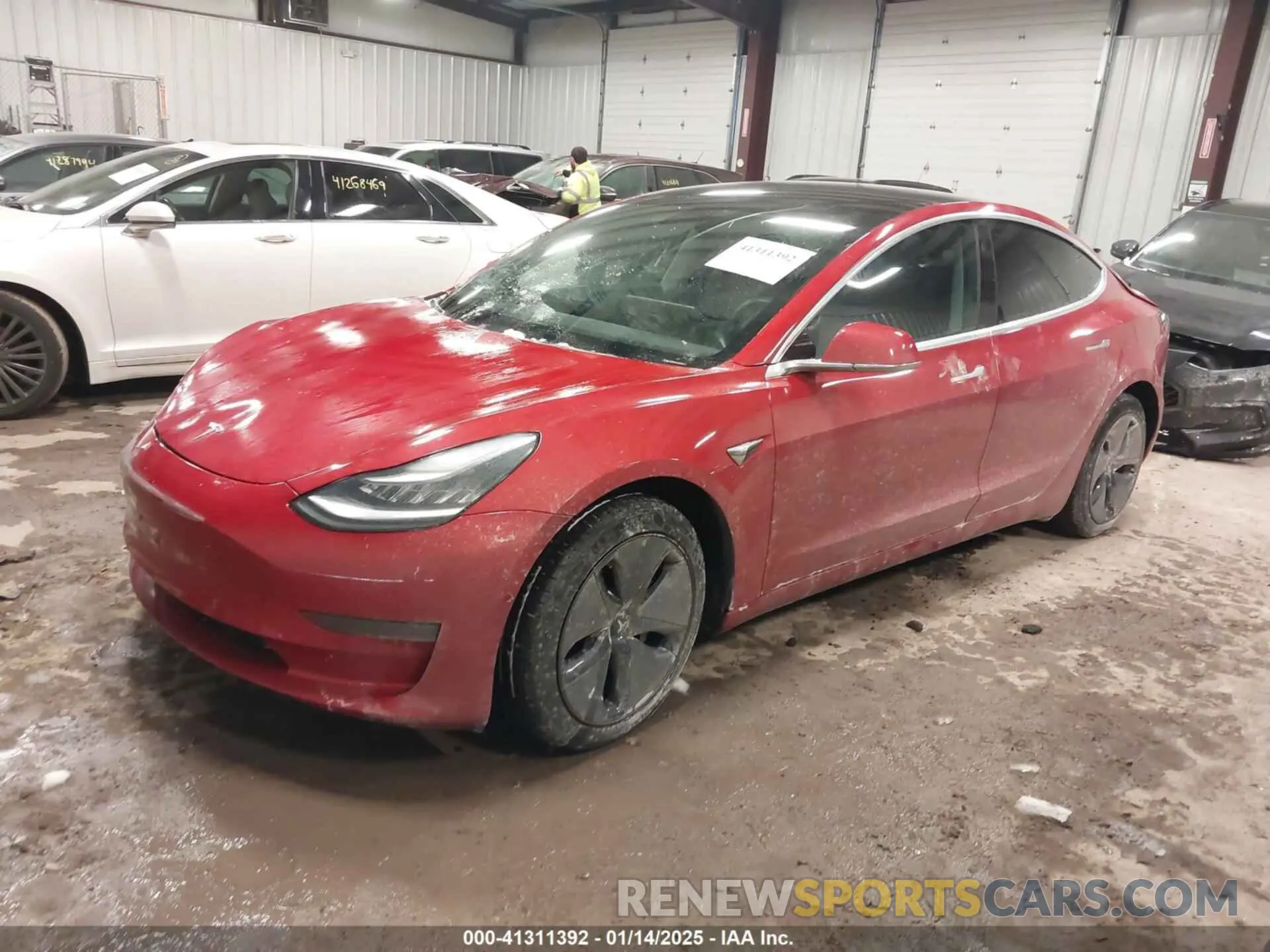 2 Photograph of a damaged car 5YJ3E1EB1LF600370 TESLA MODEL 3 2020
