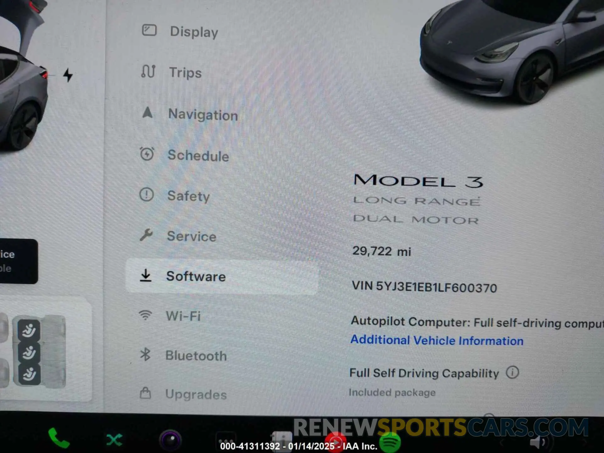 7 Photograph of a damaged car 5YJ3E1EB1LF600370 TESLA MODEL 3 2020