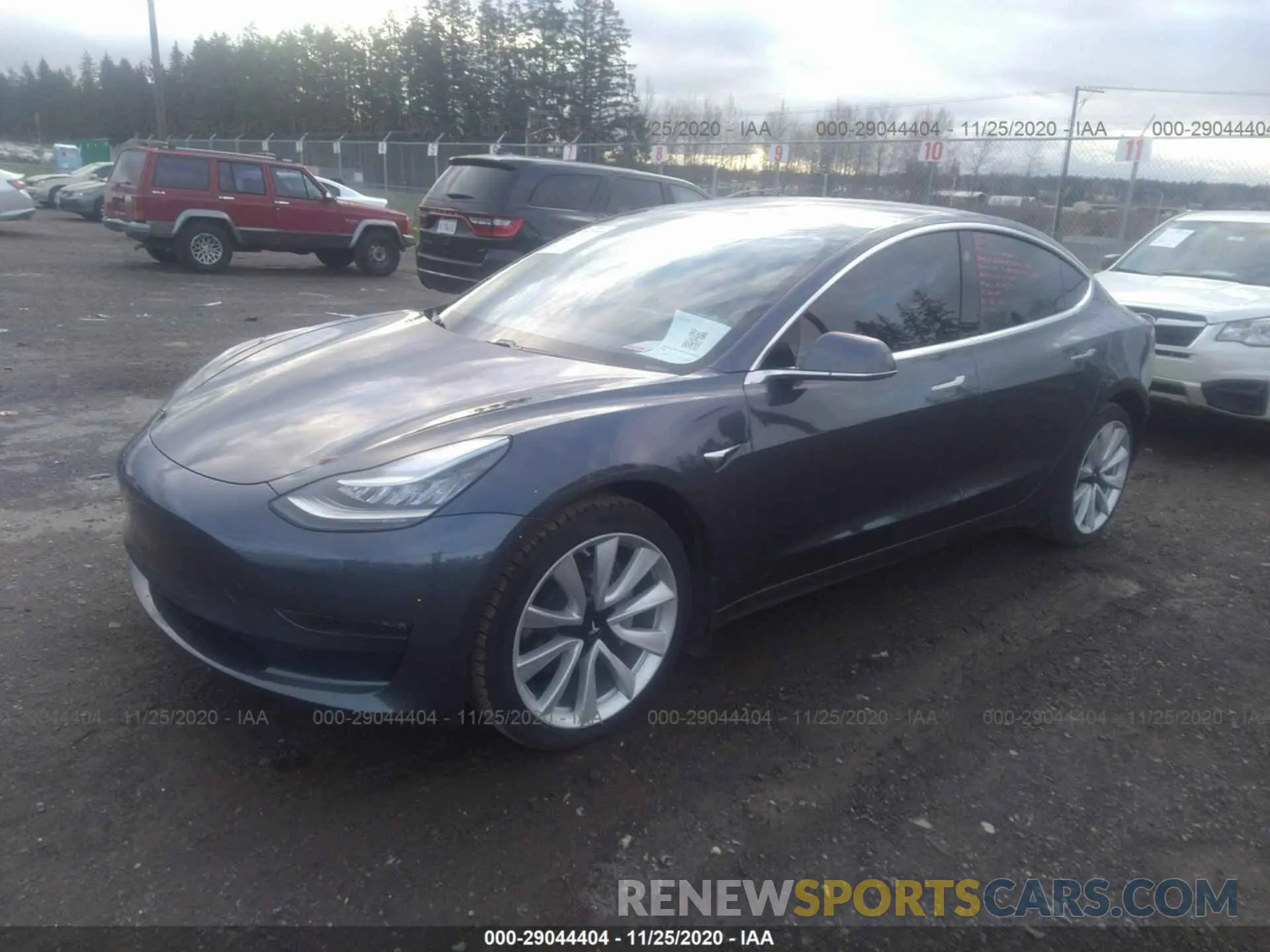 2 Photograph of a damaged car 5YJ3E1EB1LF628251 TESLA MODEL 3 2020
