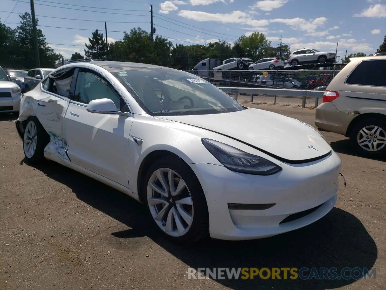 1 Фотография поврежденного автомобиля 5YJ3E1EB1LF742315 TESLA MODEL 3 2020