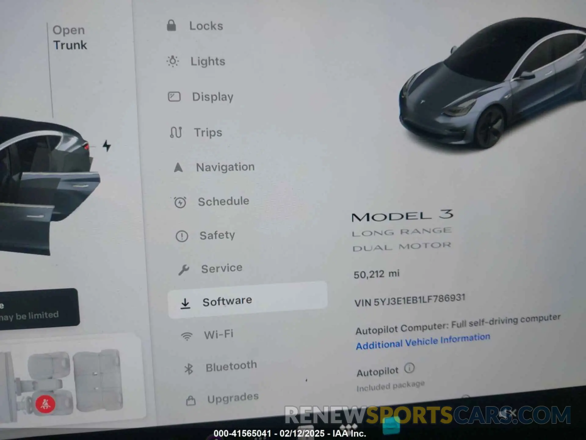 7 Фотография поврежденного автомобиля 5YJ3E1EB1LF786931 TESLA MODEL 3 2020