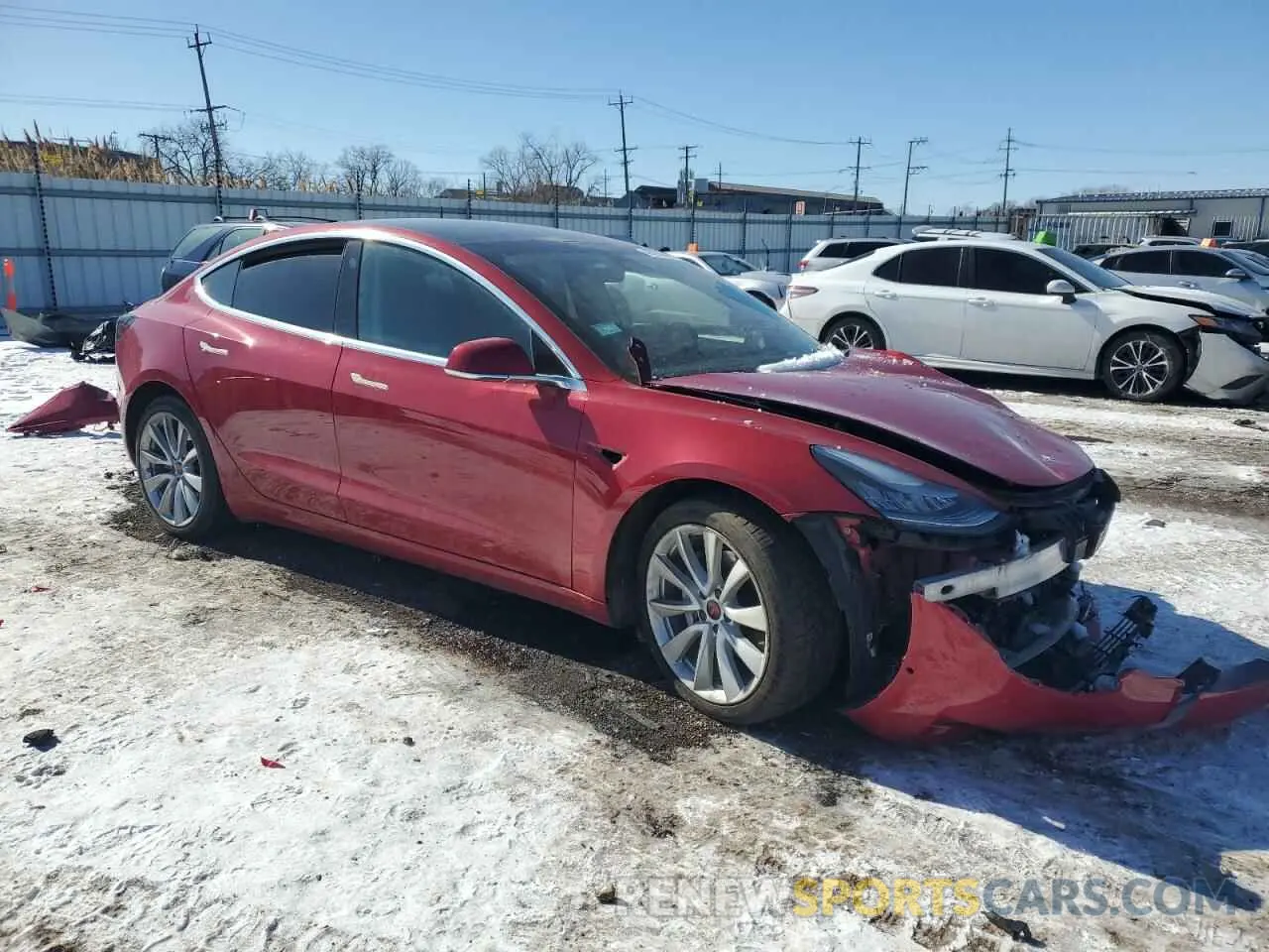 4 Photograph of a damaged car 5YJ3E1EB2LF783083 TESLA MODEL 3 2020