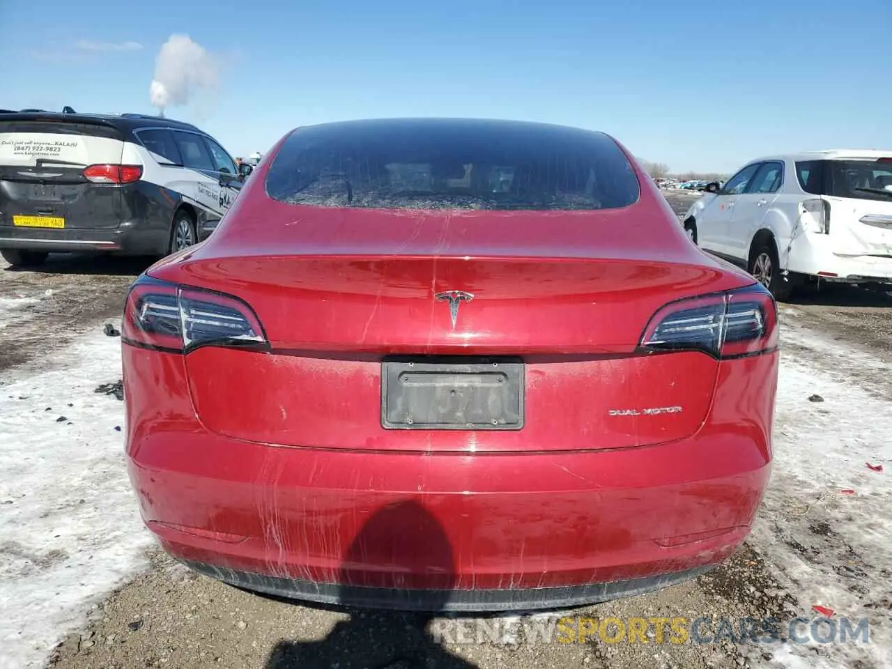 6 Photograph of a damaged car 5YJ3E1EB2LF783083 TESLA MODEL 3 2020