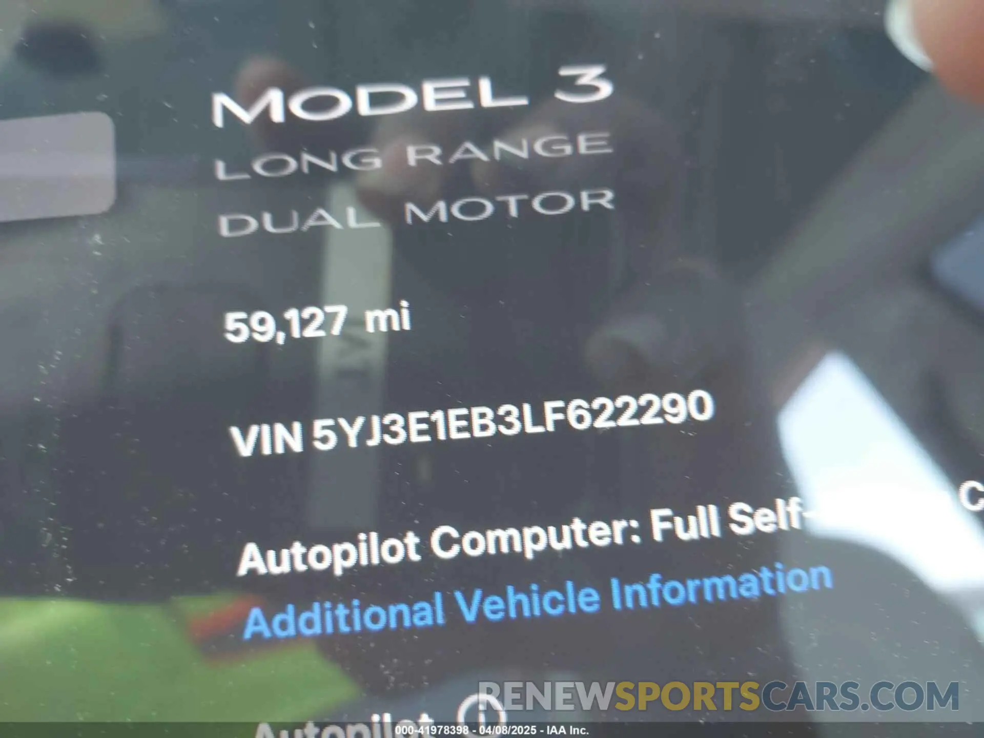 14 Photograph of a damaged car 5YJ3E1EB3LF622290 TESLA MODEL 3 2020