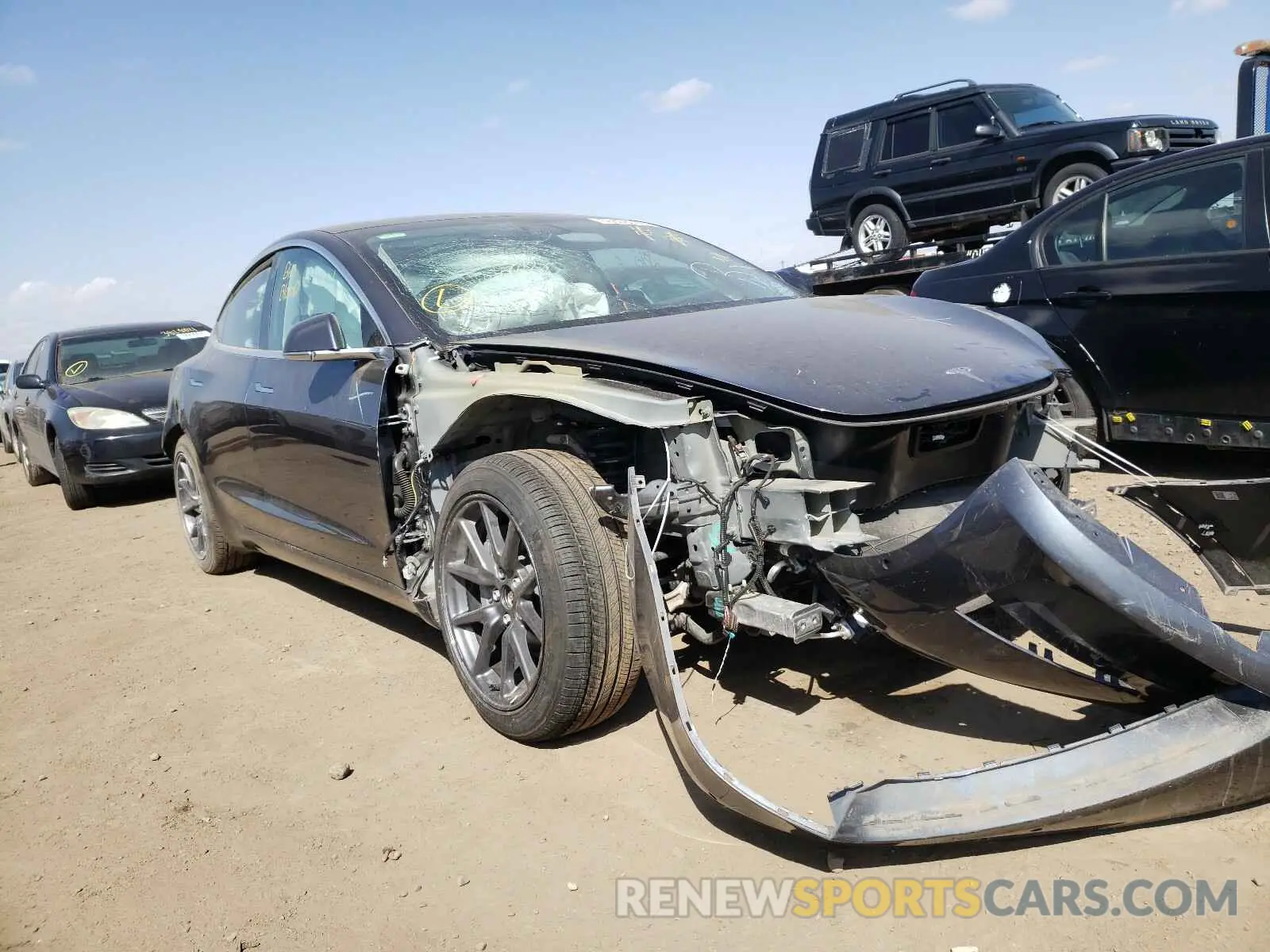 1 Photograph of a damaged car 5YJ3E1EB3LF651384 TESLA MODEL 3 2020