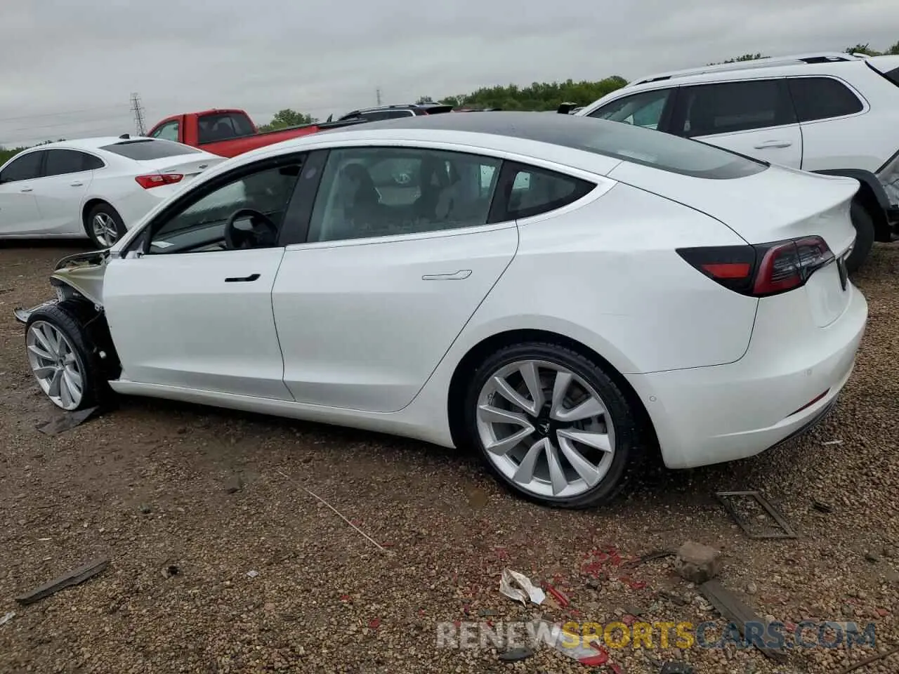 2 Photograph of a damaged car 5YJ3E1EB3LF667522 TESLA MODEL 3 2020