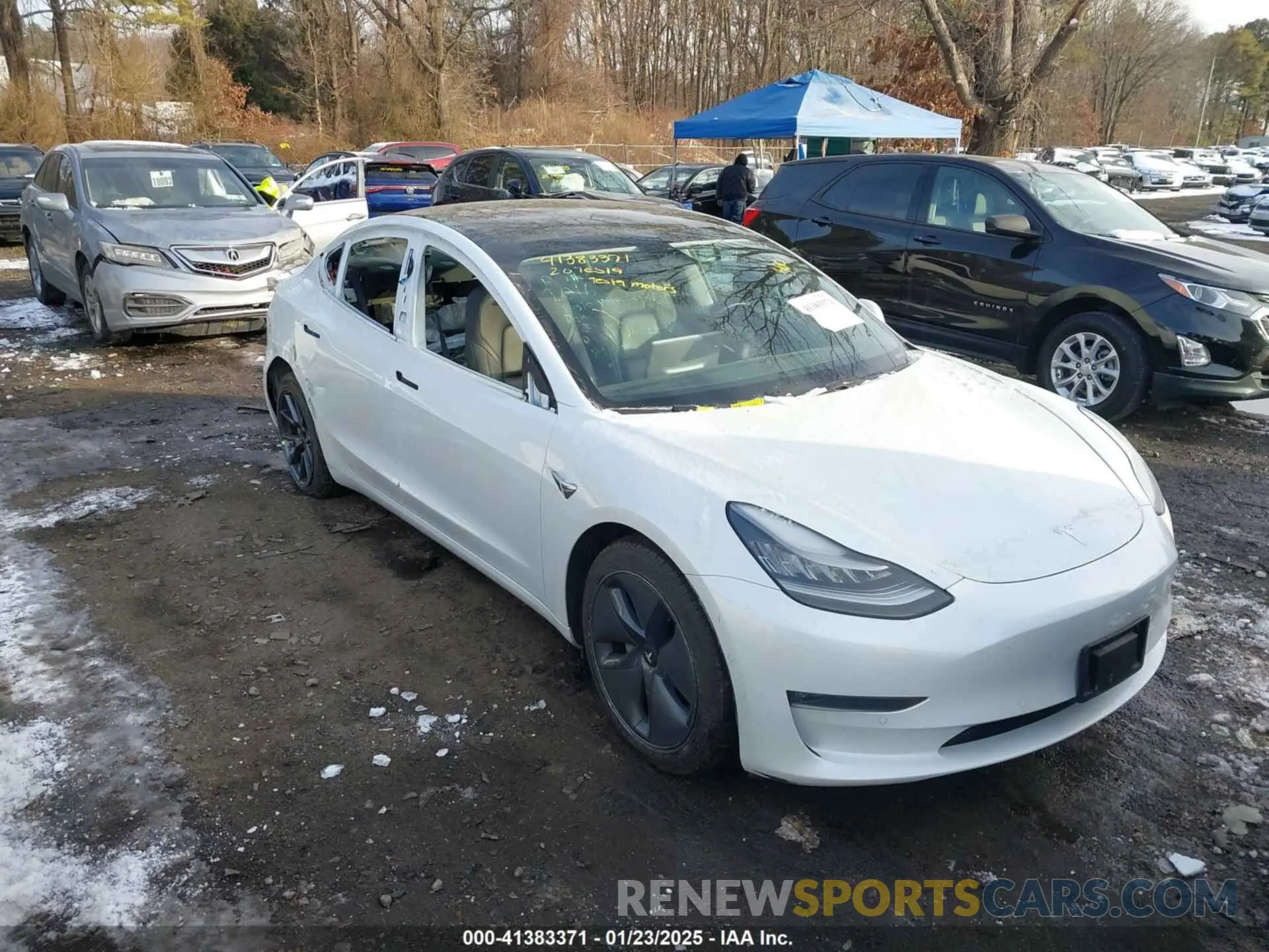 1 Photograph of a damaged car 5YJ3E1EB3LF744406 TESLA MODEL 3 2020