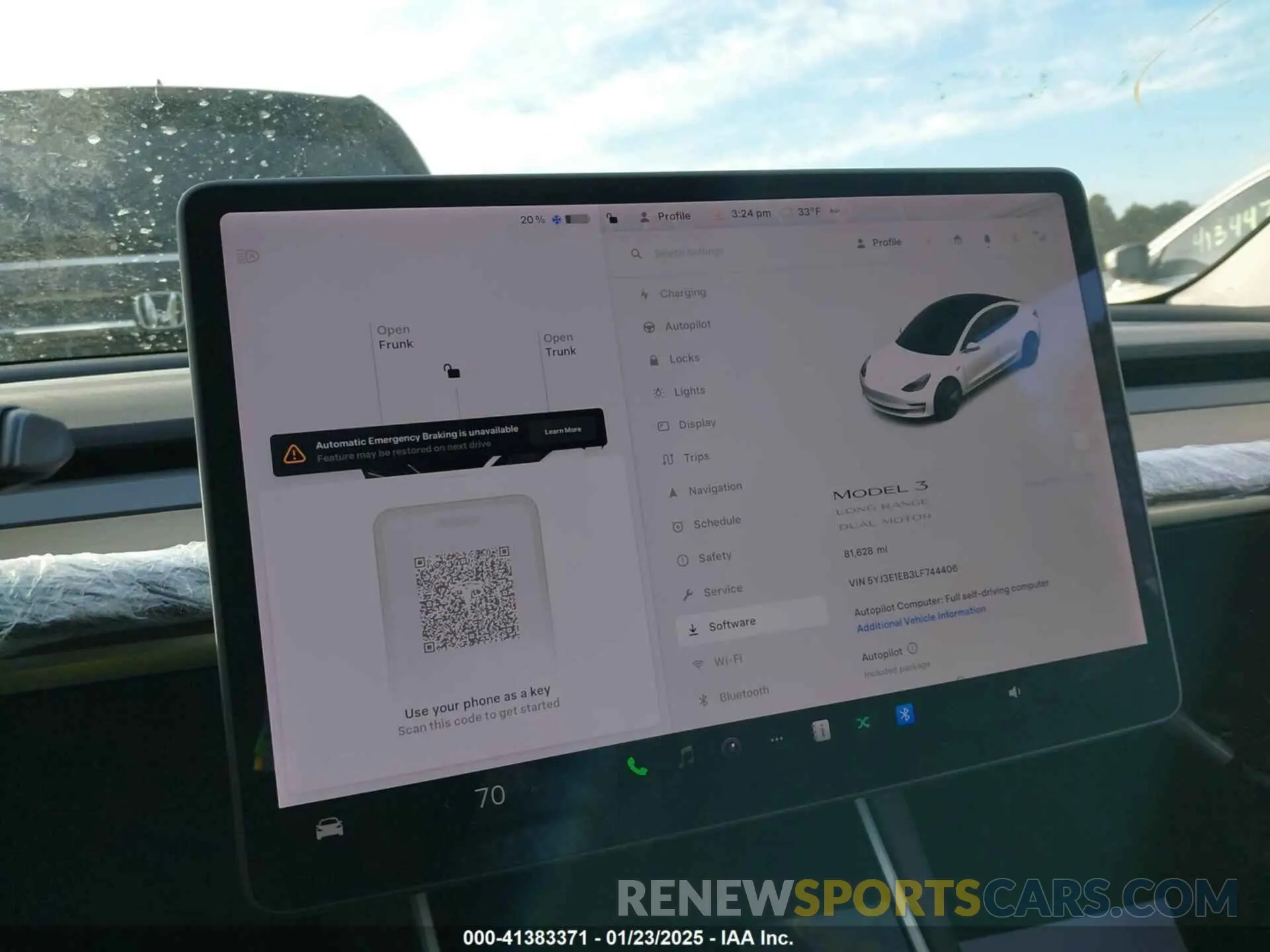 18 Photograph of a damaged car 5YJ3E1EB3LF744406 TESLA MODEL 3 2020
