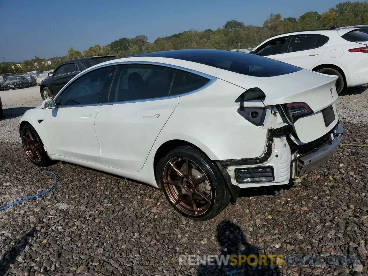 2 Photograph of a damaged car 5YJ3E1EB3LF787644 TESLA MODEL 3 2020