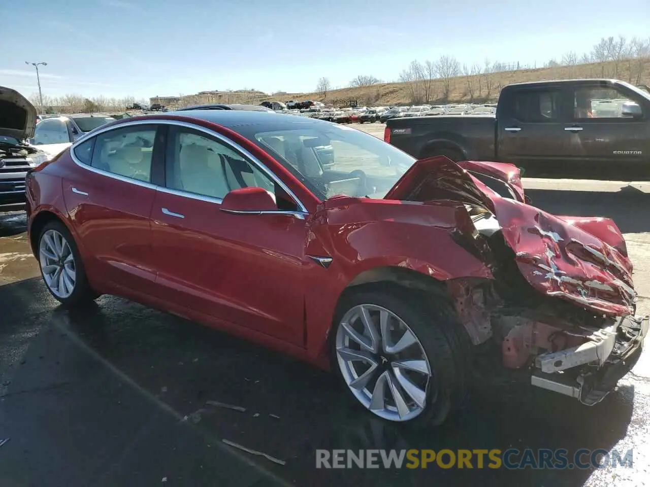4 Фотография поврежденного автомобиля 5YJ3E1EB3LF787966 TESLA MODEL 3 2020