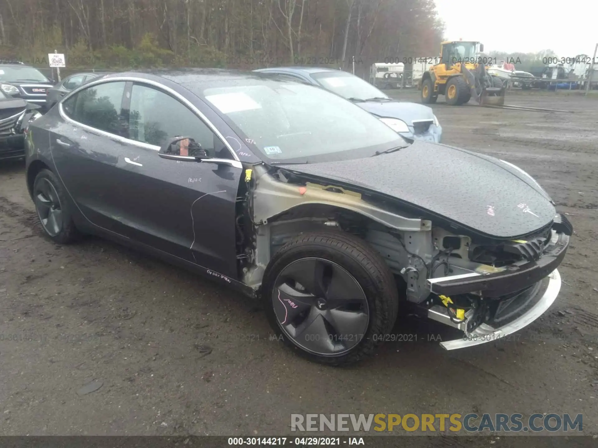 1 Photograph of a damaged car 5YJ3E1EB3LF793573 TESLA MODEL 3 2020