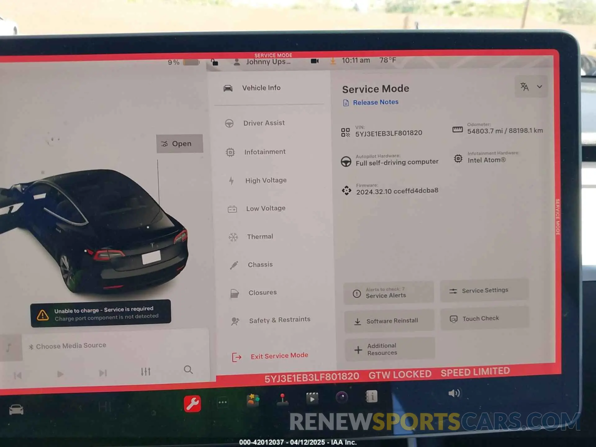 17 Фотография поврежденного автомобиля 5YJ3E1EB3LF801820 TESLA MODEL 3 2020