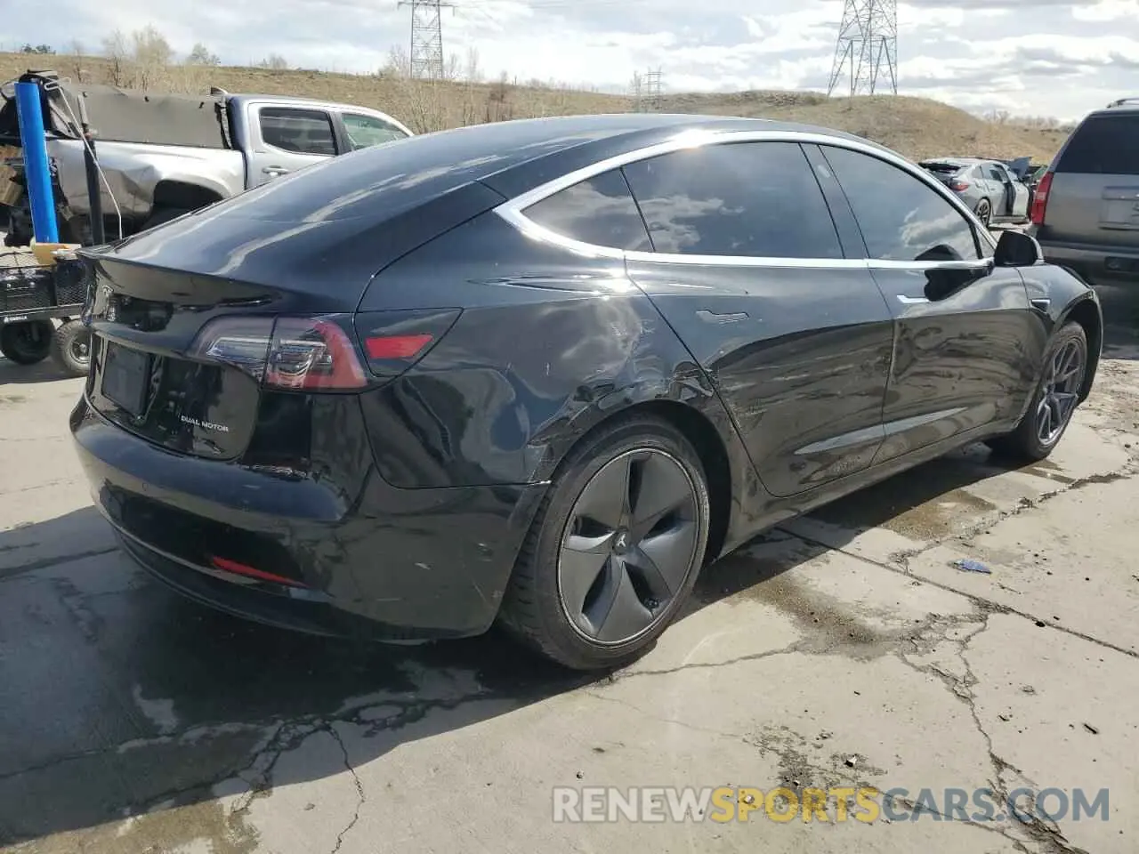 3 Фотография поврежденного автомобиля 5YJ3E1EB4LF599909 TESLA MODEL 3 2020