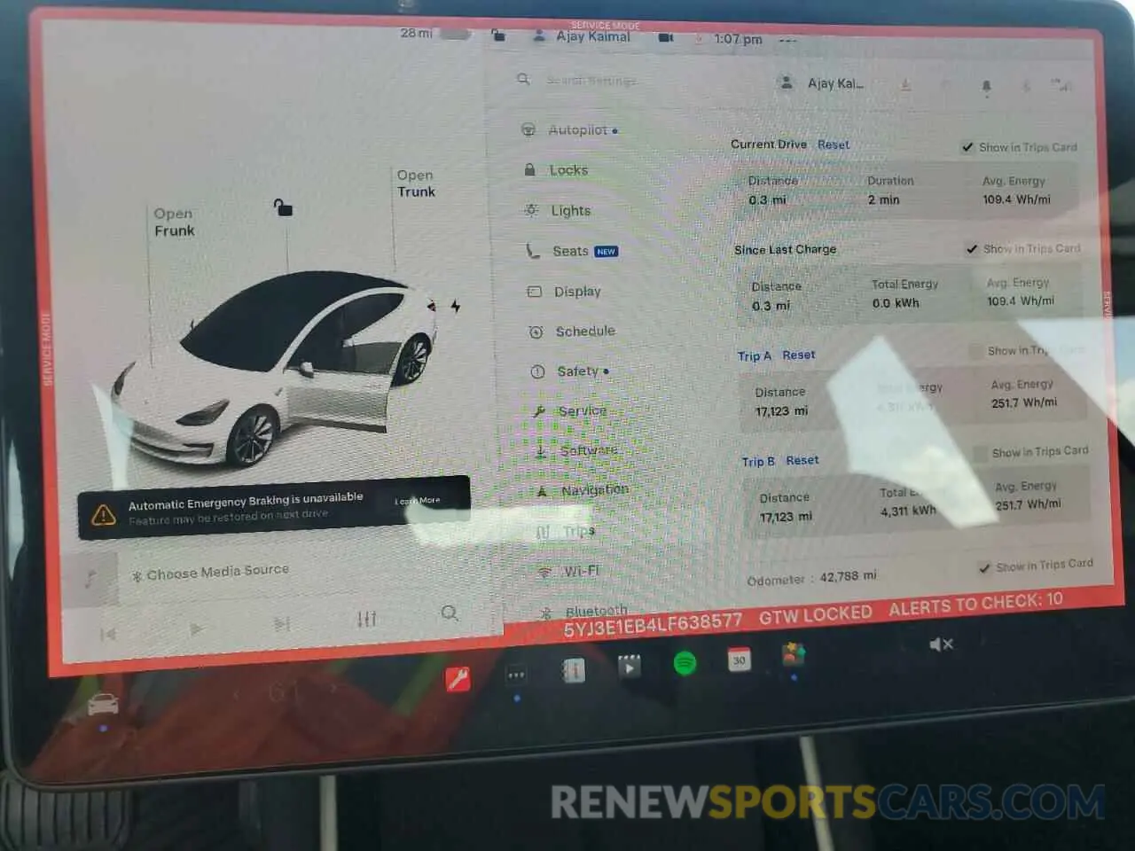 9 Фотография поврежденного автомобиля 5YJ3E1EB4LF638577 TESLA MODEL 3 2020