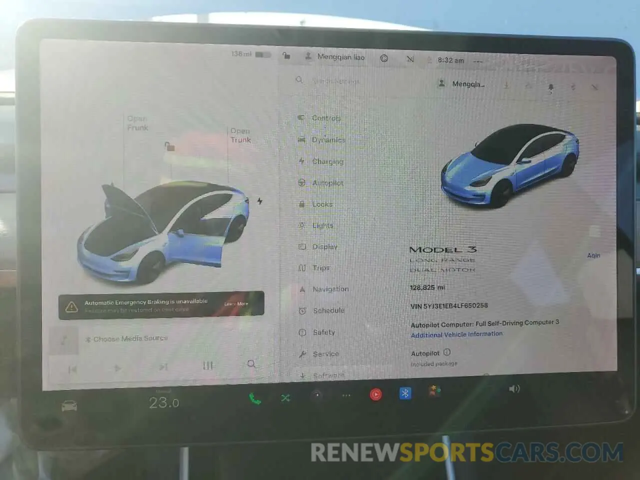 9 Photograph of a damaged car 5YJ3E1EB4LF650258 TESLA MODEL 3 2020