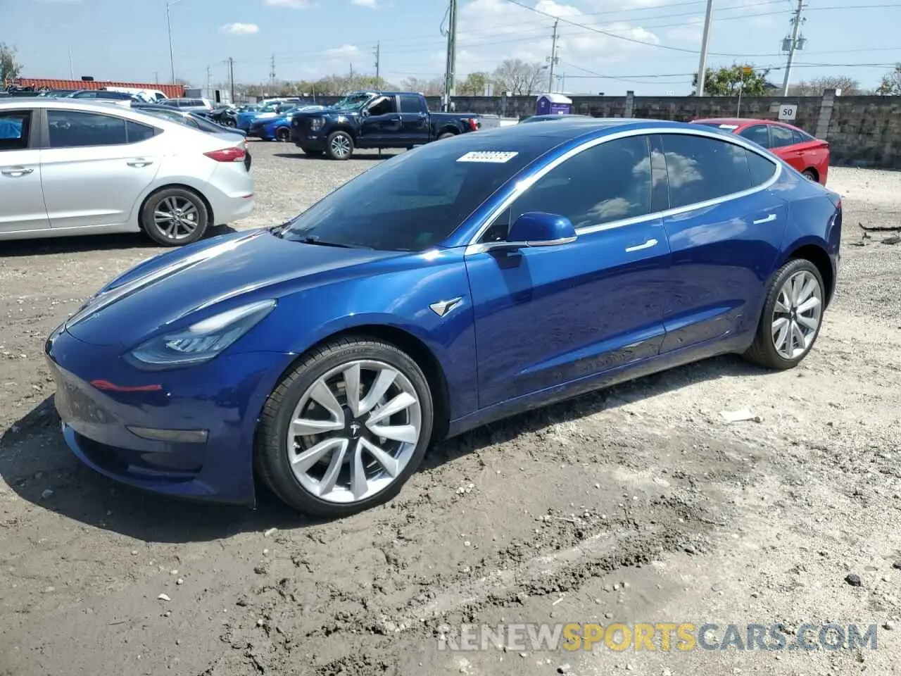 1 Photograph of a damaged car 5YJ3E1EB4LF744575 TESLA MODEL 3 2020