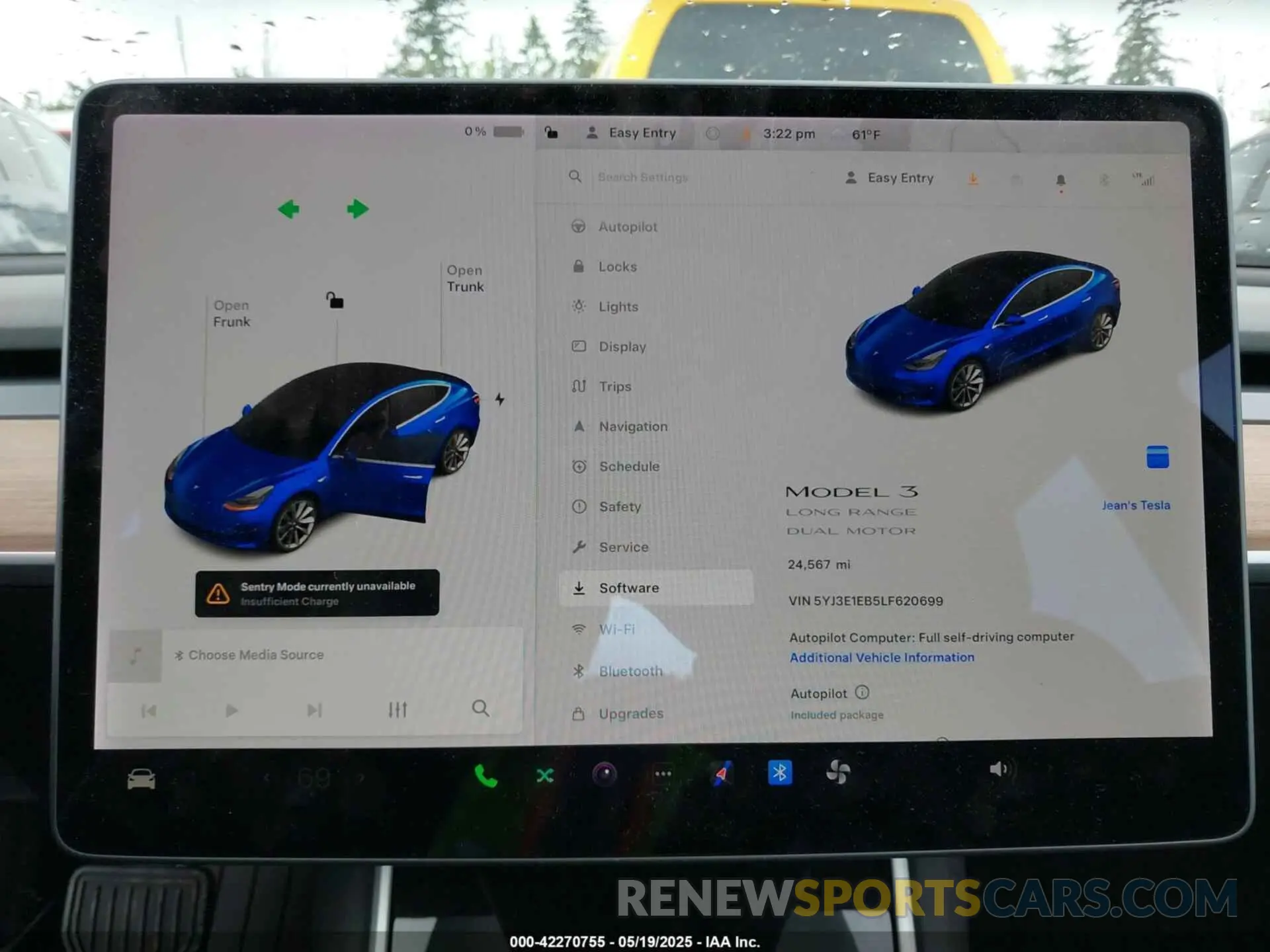 19 Photograph of a damaged car 5YJ3E1EB5LF620699 TESLA MODEL 3 2020