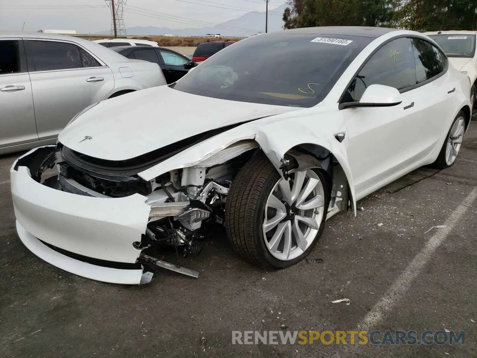 2 Фотография поврежденного автомобиля 5YJ3E1EB5LF643366 TESLA MODEL 3 2020