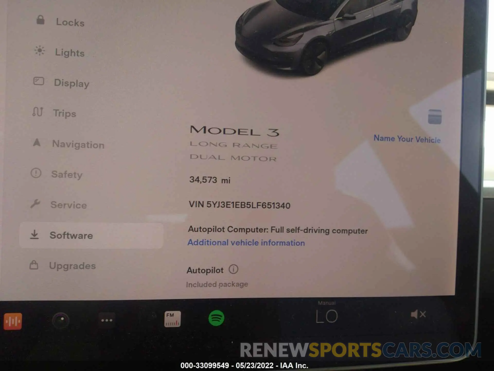 7 Photograph of a damaged car 5YJ3E1EB5LF651340 TESLA MODEL 3 2020