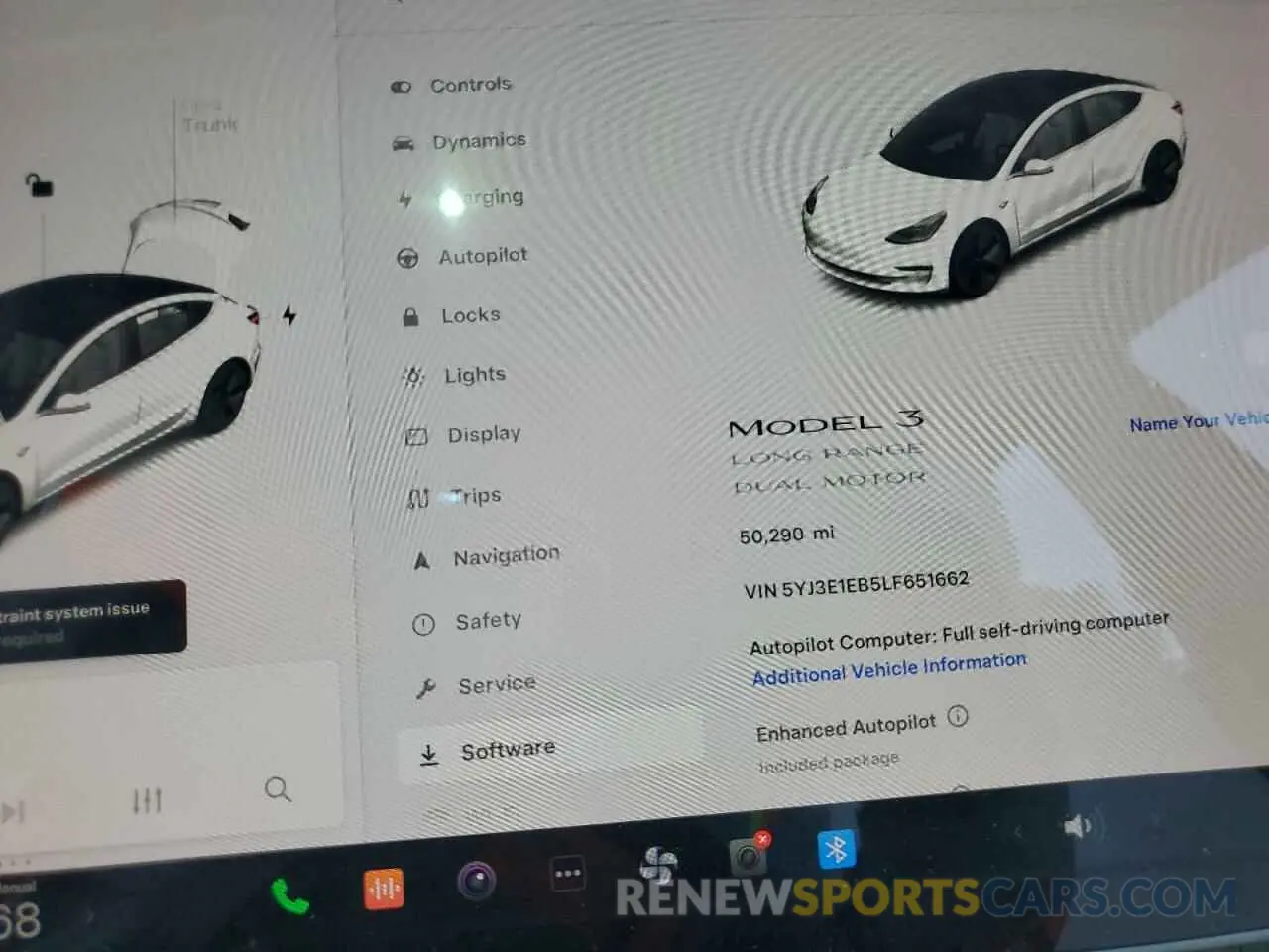 9 Photograph of a damaged car 5YJ3E1EB5LF651662 TESLA MODEL 3 2020
