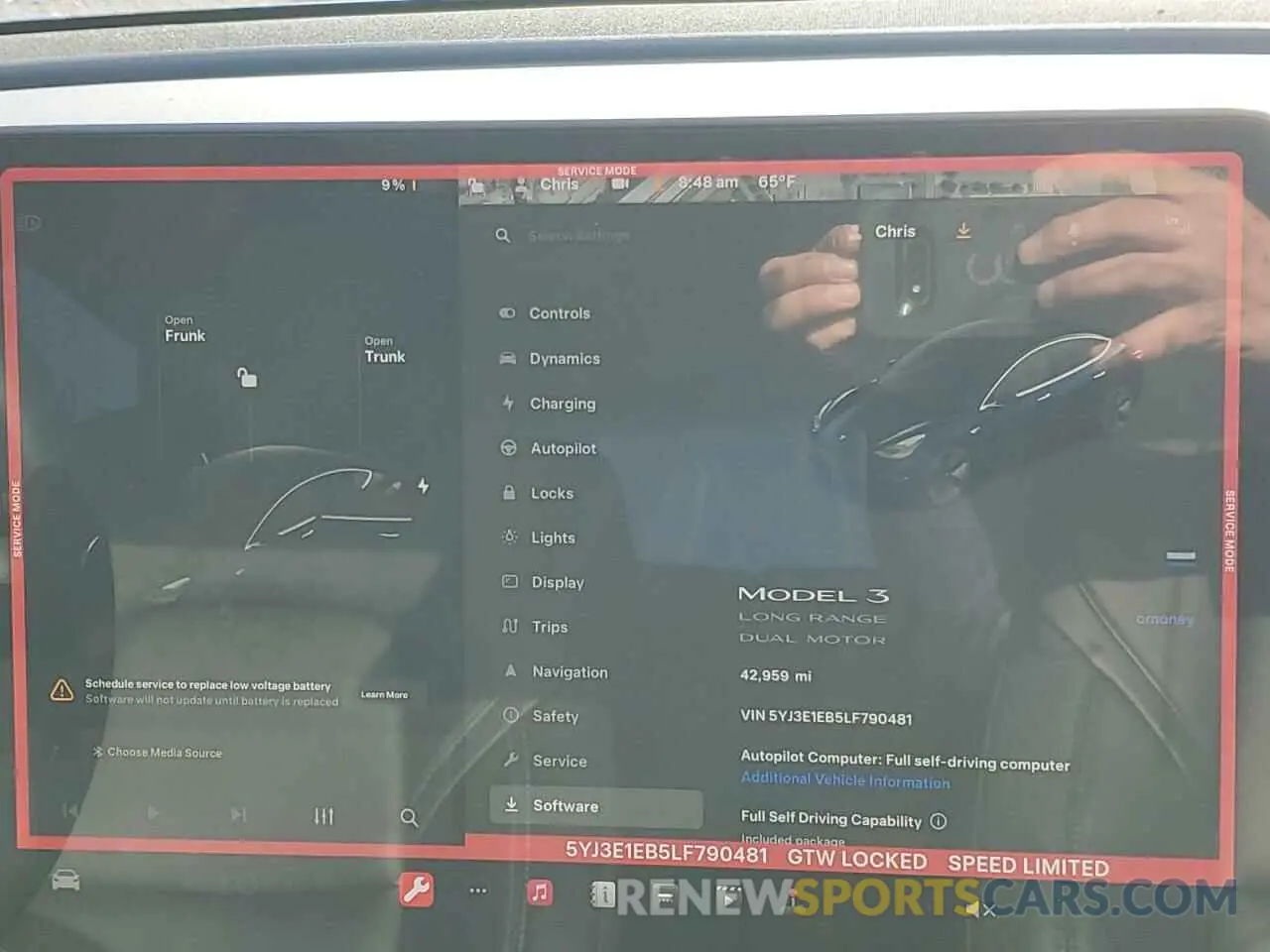 9 Photograph of a damaged car 5YJ3E1EB5LF790481 TESLA MODEL 3 2020