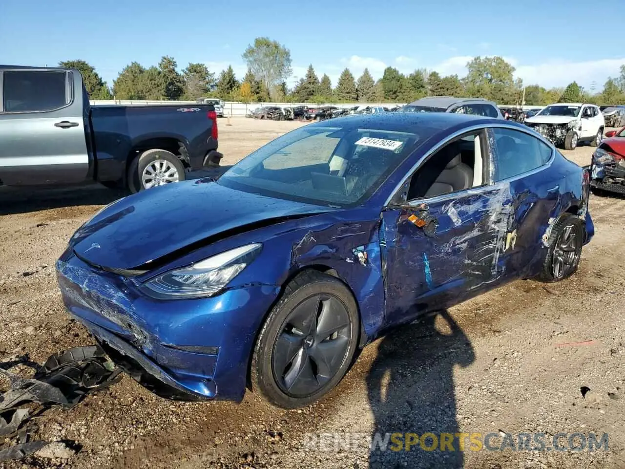 1 Photograph of a damaged car 5YJ3E1EB5LF794952 TESLA MODEL 3 2020