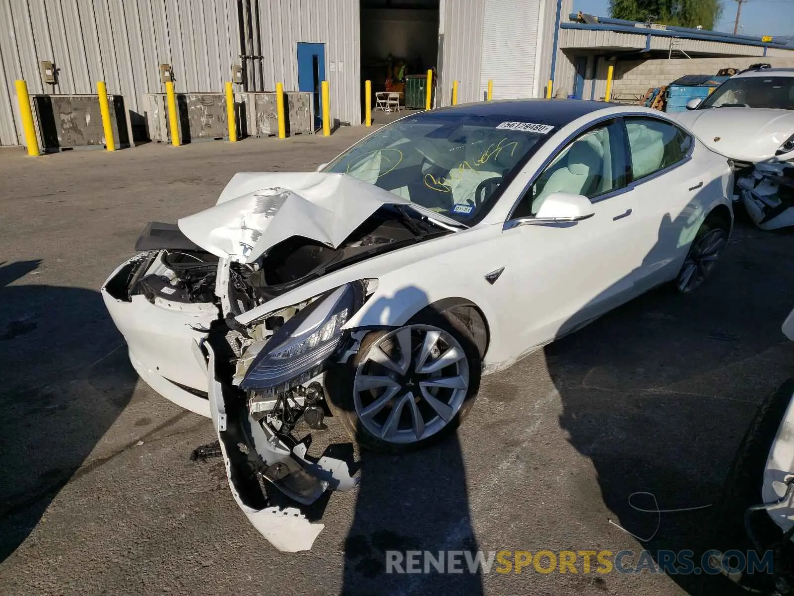 2 Photograph of a damaged car 5YJ3E1EB6LF601272 TESLA MODEL 3 2020