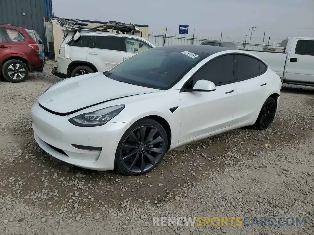 1 Фотография поврежденного автомобиля 5YJ3E1EB6LF628164 TESLA MODEL 3 2020