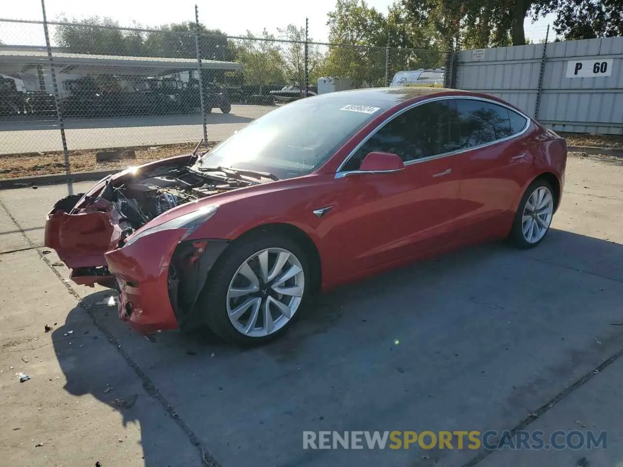 1 Photograph of a damaged car 5YJ3E1EB6LF666753 TESLA MODEL 3 2020