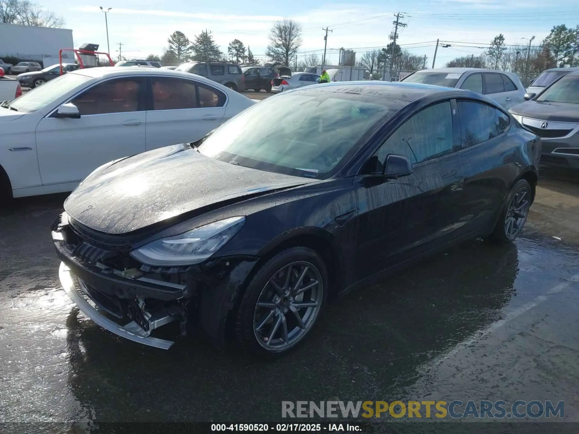 2 Photograph of a damaged car 5YJ3E1EB7LF600244 TESLA MODEL 3 2020
