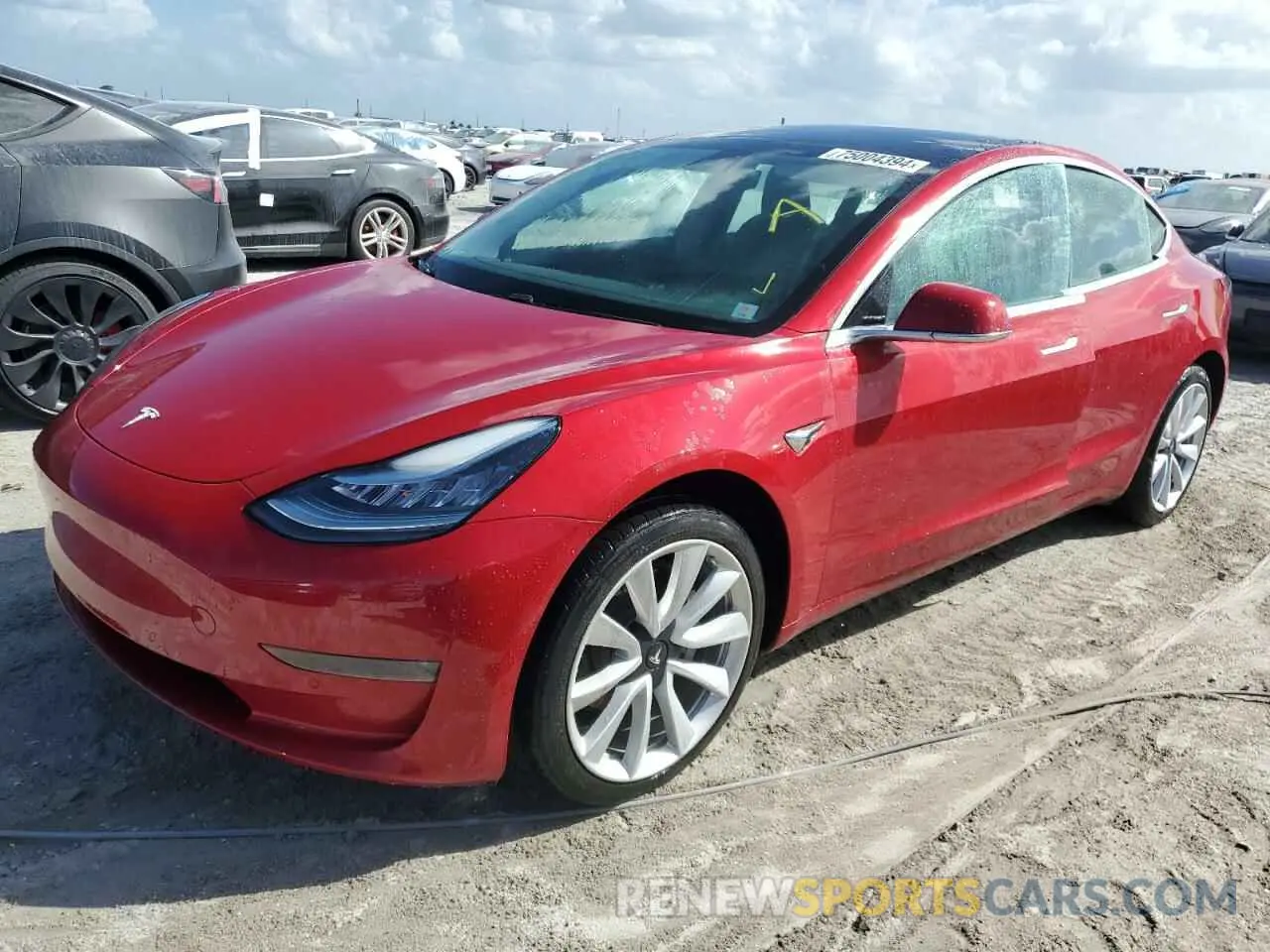 1 Photograph of a damaged car 5YJ3E1EB7LF646575 TESLA MODEL 3 2020
